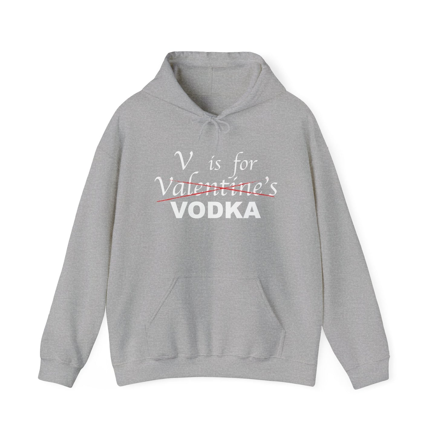 V IS FOR VODKA - Premium Unisex Funny Sarcastic Black Hoodie Sweatshirt