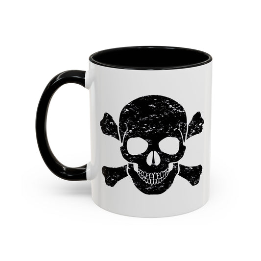 SKULL HEAD BONES Accent BiColor Funny Sarcastic Mug