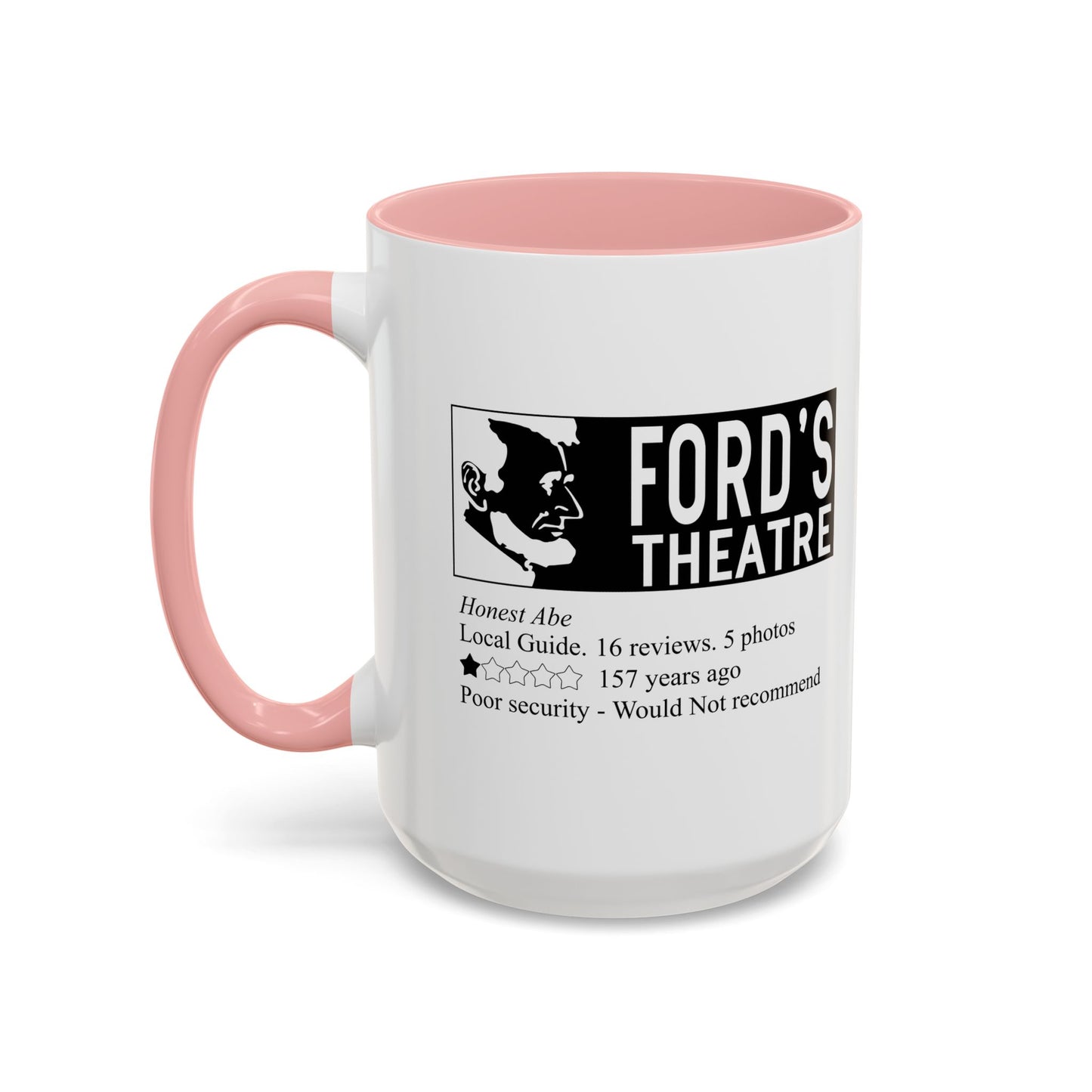 FORD'S THEATRE REVIEW Accent BiColor Funny Sarcastic Mug