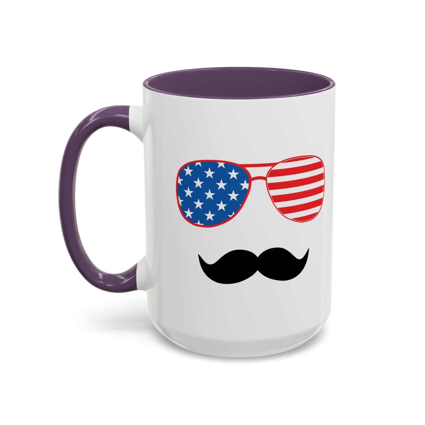 4TH OF JULY SUNGLASSES Accent BiColor Funny Sarcastic Mug