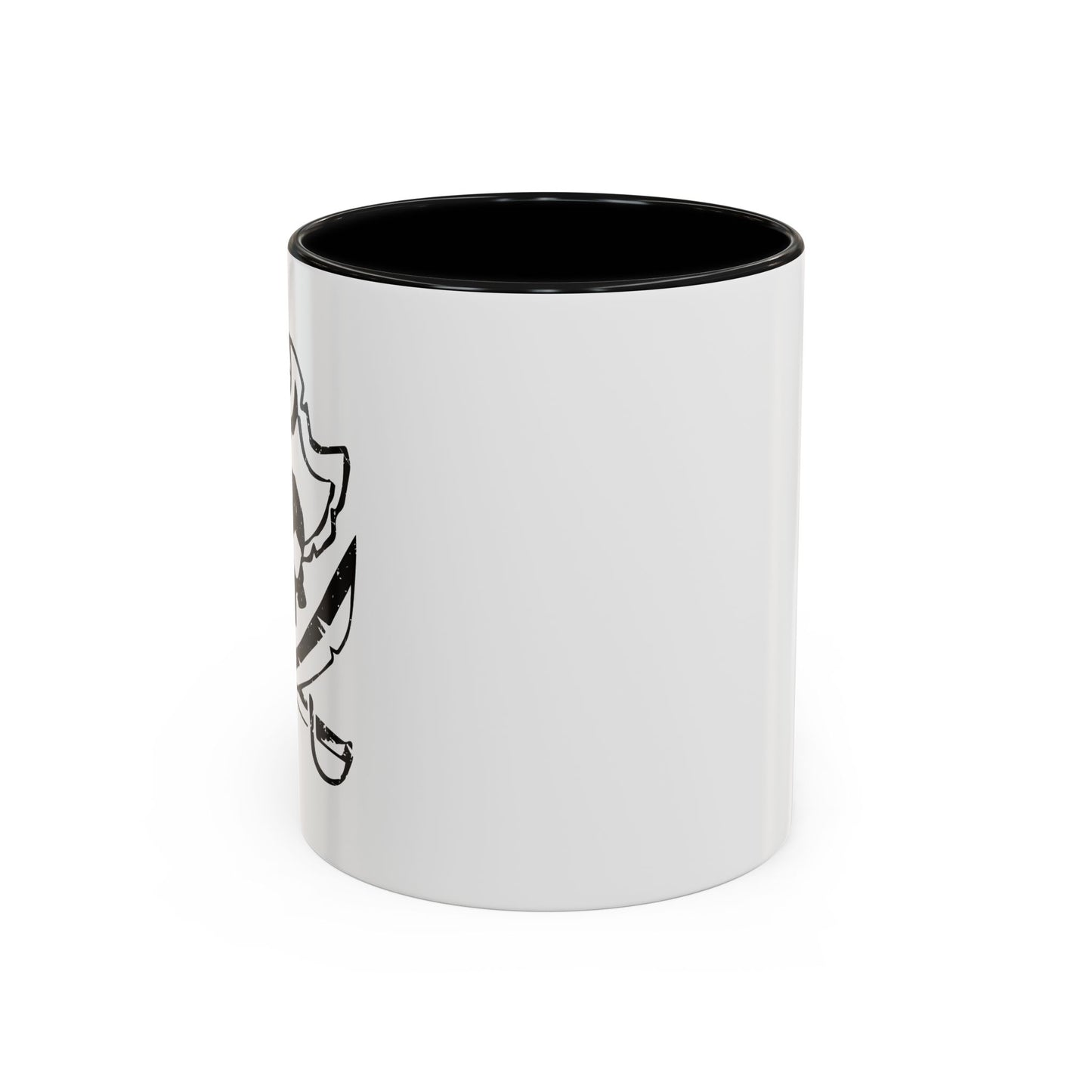 SCARED SKULL Accent BiColor Funny Sarcastic Mug