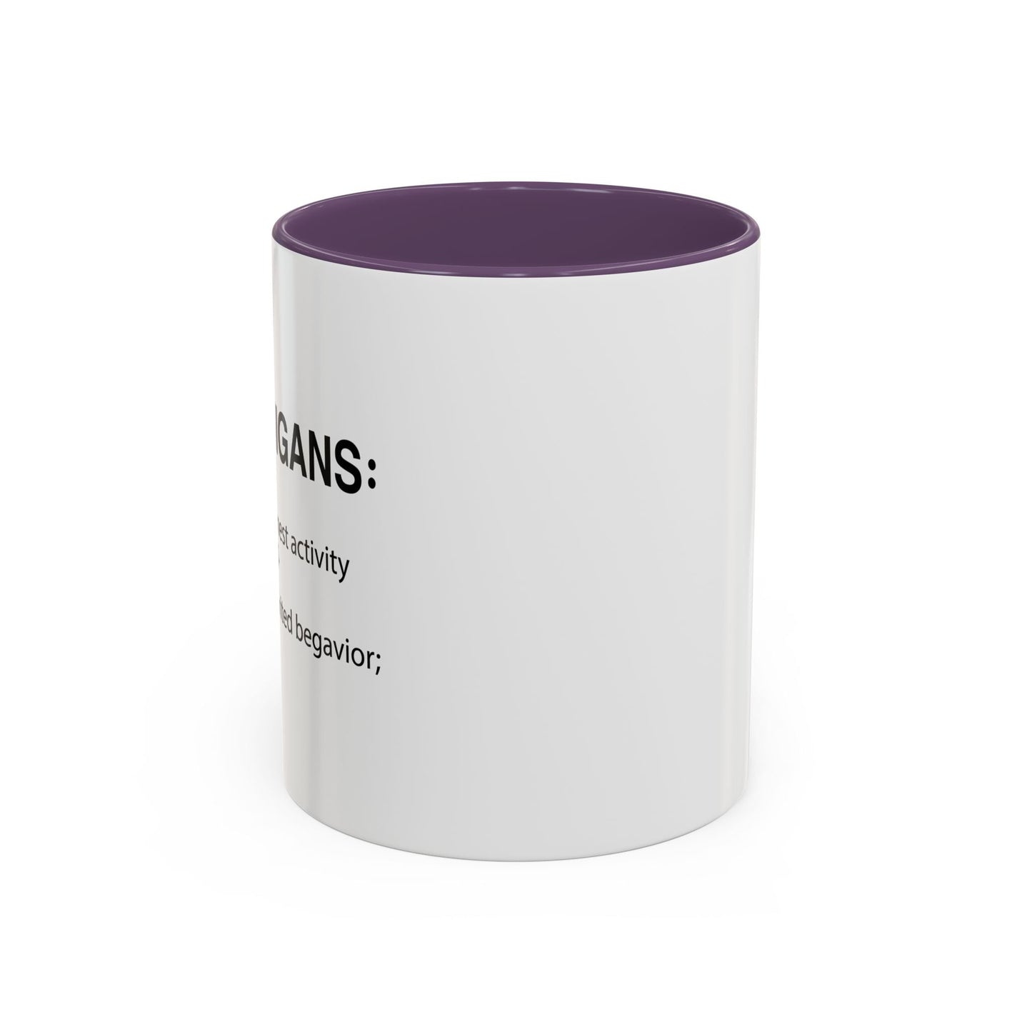 SHENANIGANS Accent BiColor Funny Sarcastic Mug