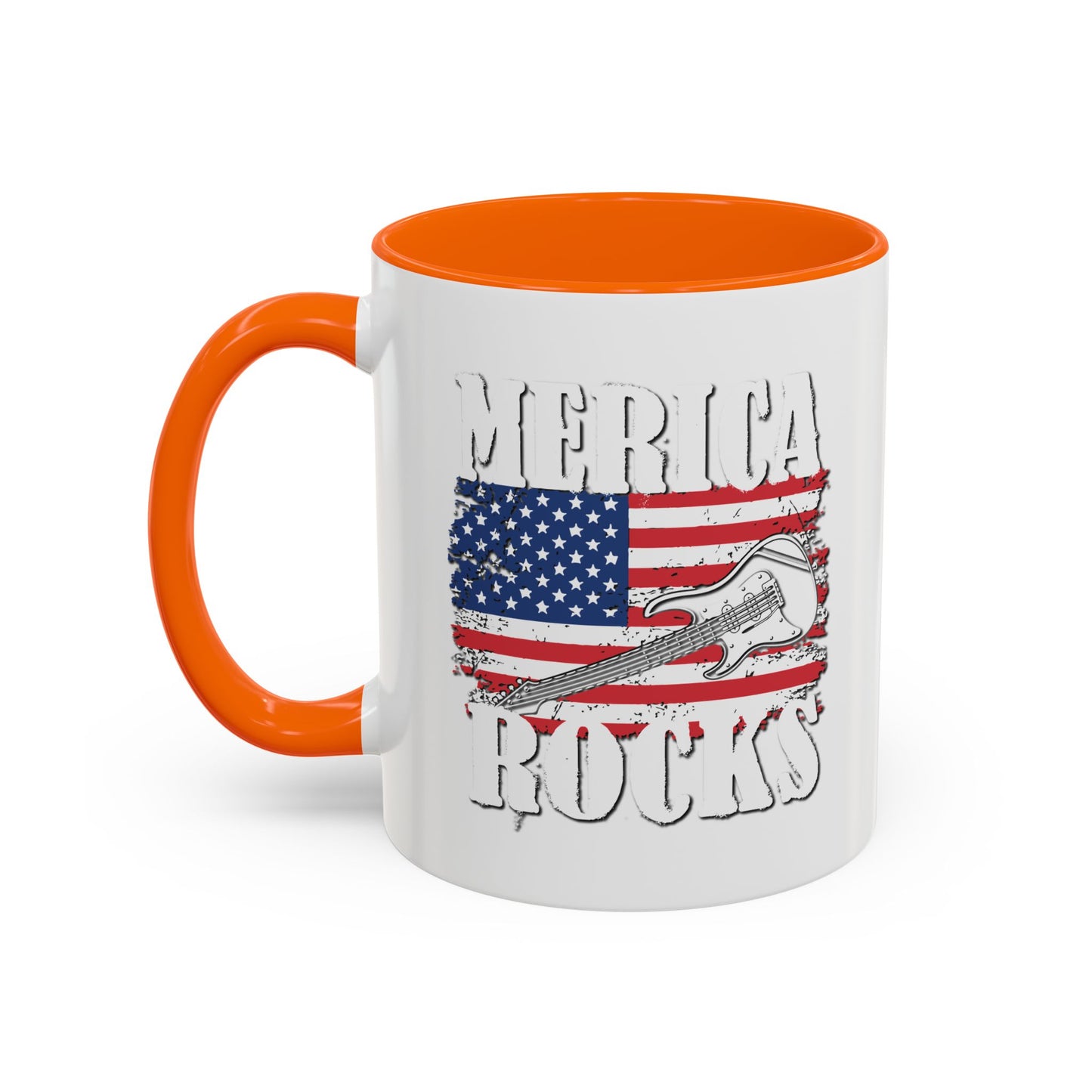 MERICA ROCKS Accent BiColor  Mug