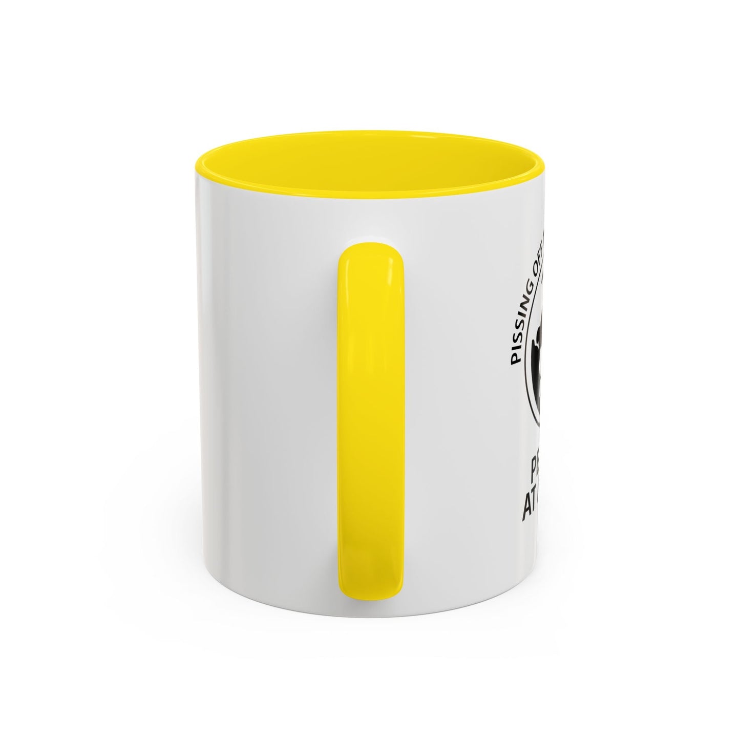 PISSING OFF THE WHOLE PLANET Accent BiColor Funny Sarcastic Mug