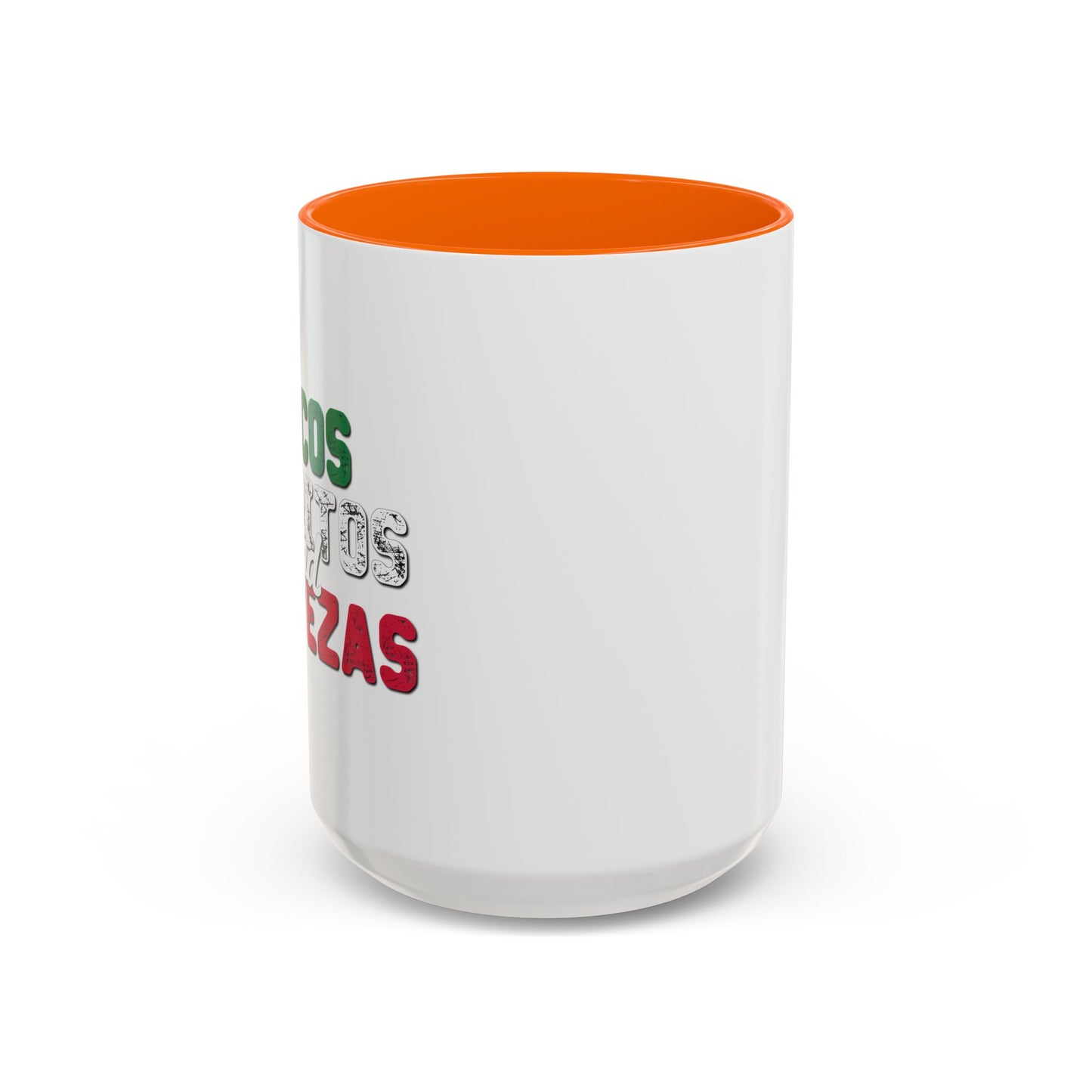 TACOS BURRITOS AND CERVEZAS Accent BiColor Funny Sarcastic Mug