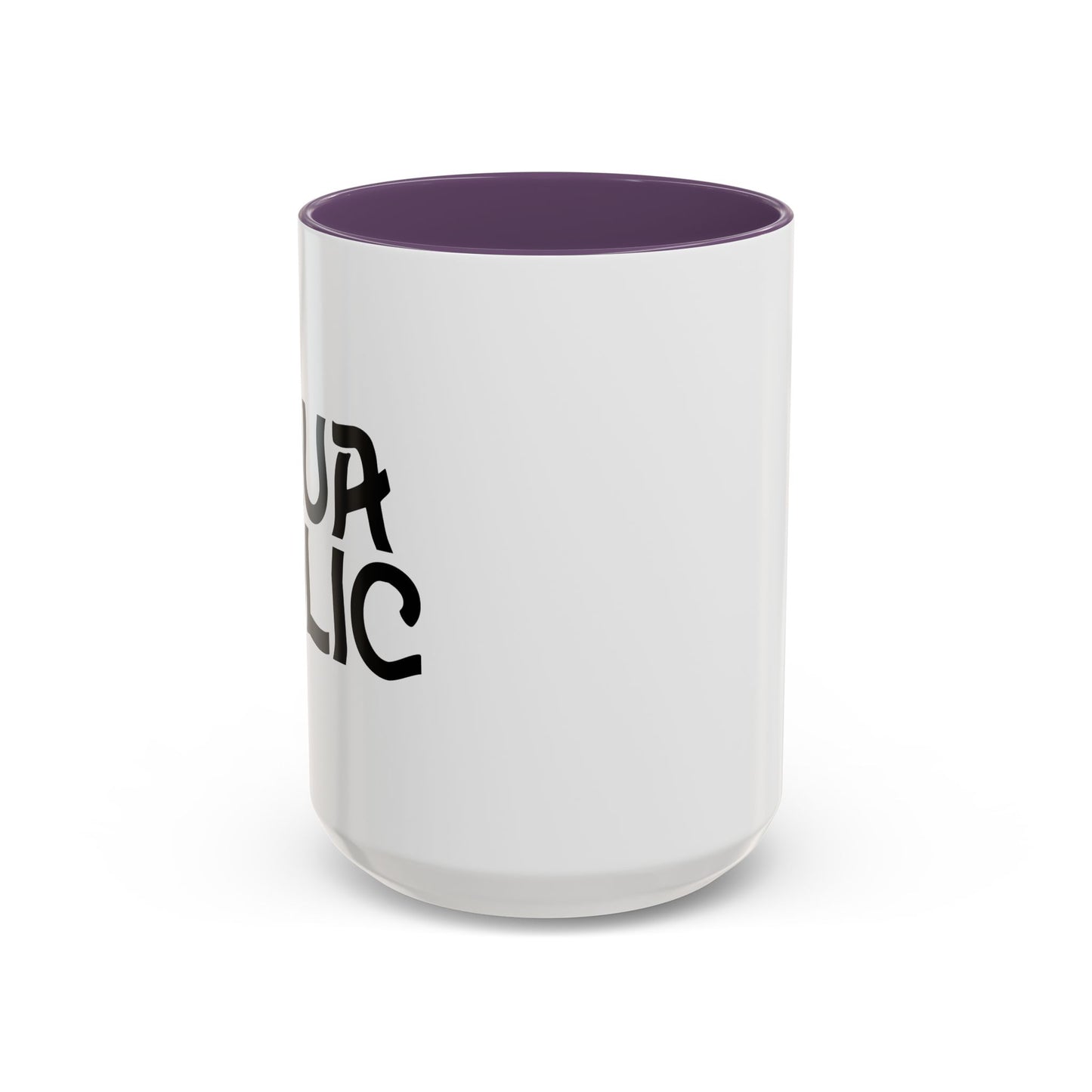 AQUAHOLIC Accent BiColor Funny Sarcastic Mug