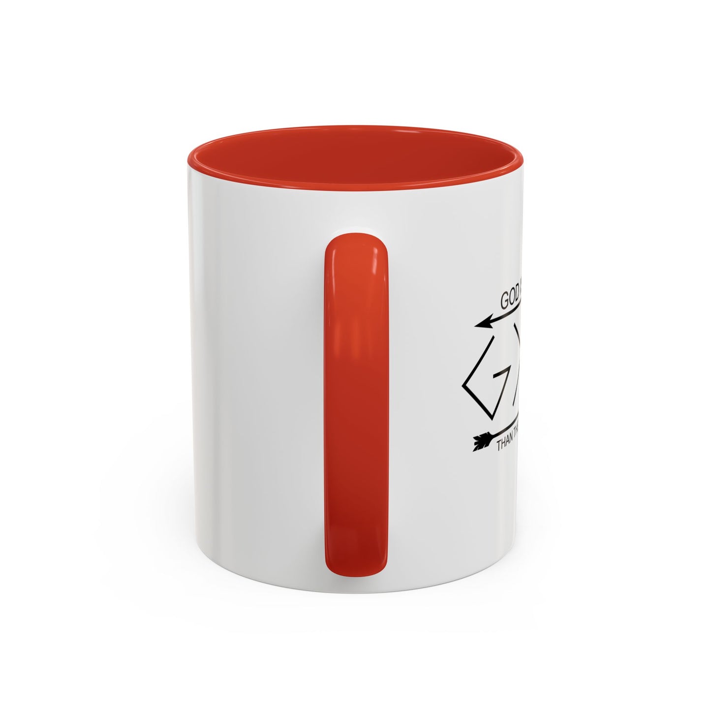 GOD IS GREATER Accent BiColor Funny Sarcastic Mug