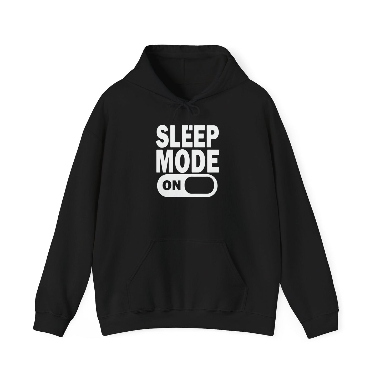 SLEEP MODE ON - Premium Unisex Funny Sarcastic Black Hoodie Sweatshirt