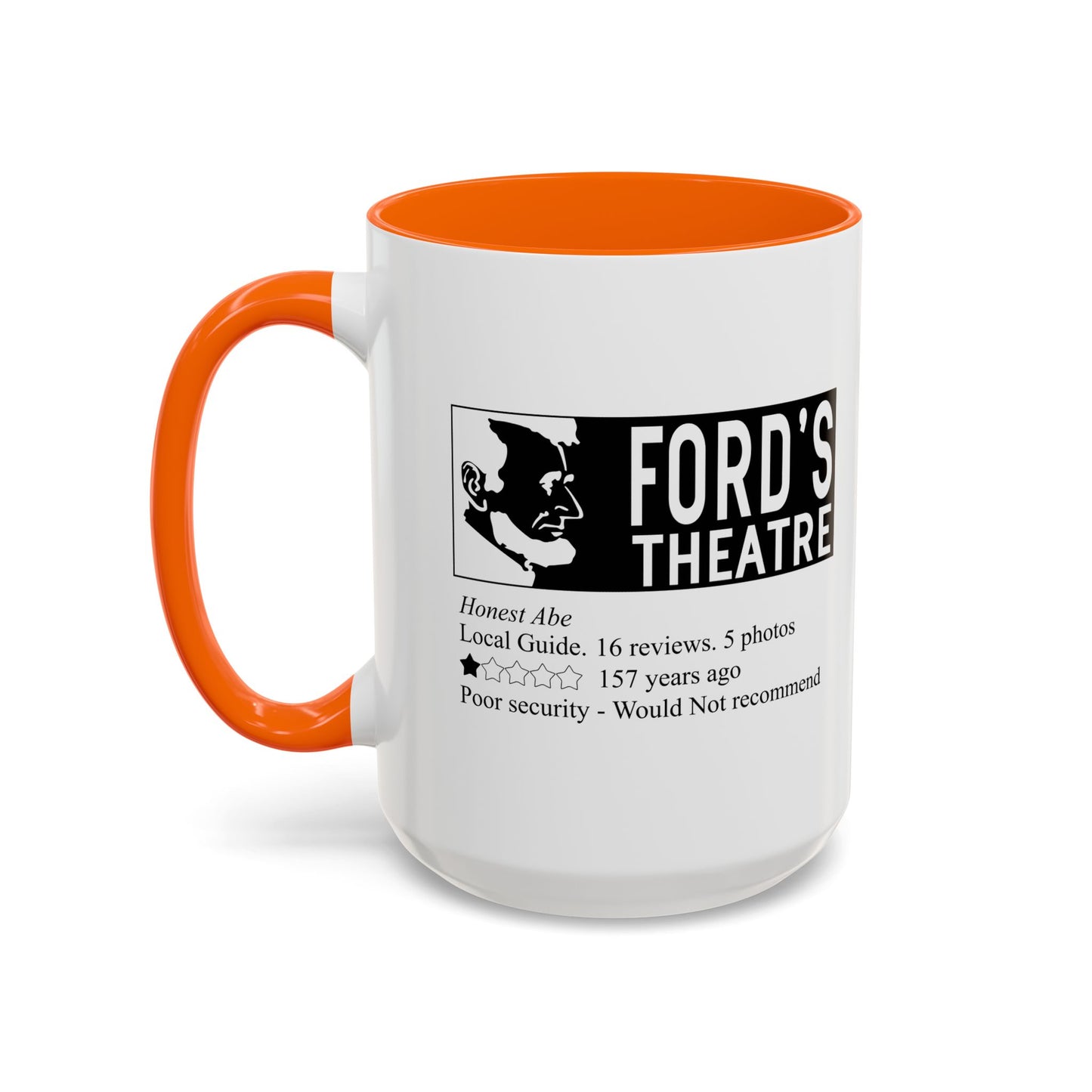 FORD'S THEATRE REVIEW Accent BiColor Funny Sarcastic Mug