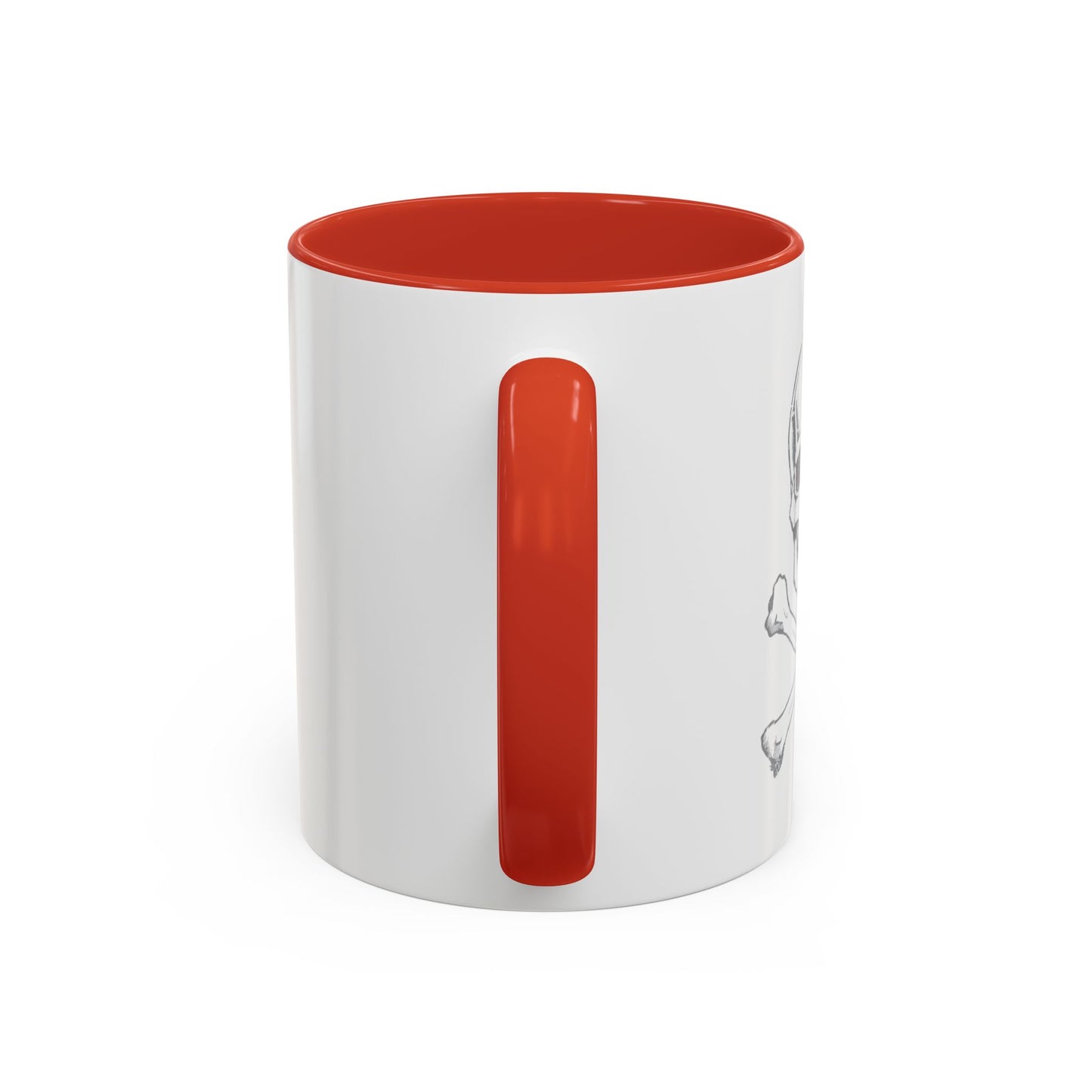 SKETCHY SKULL Accent BiColor Funny Sarcastic Mug