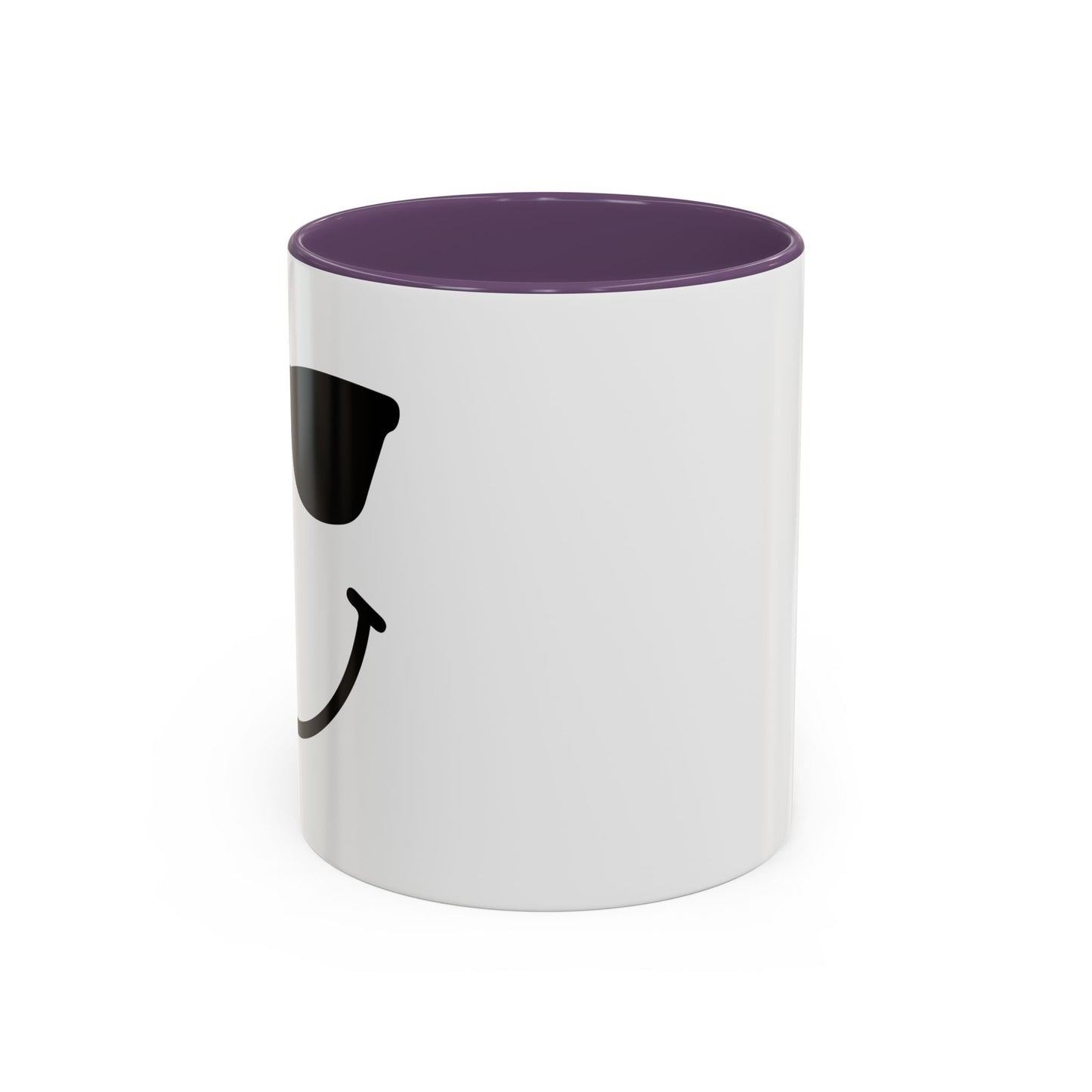 SUNGLASSES SMILE Accent BiColor Funny Sarcastic Mug