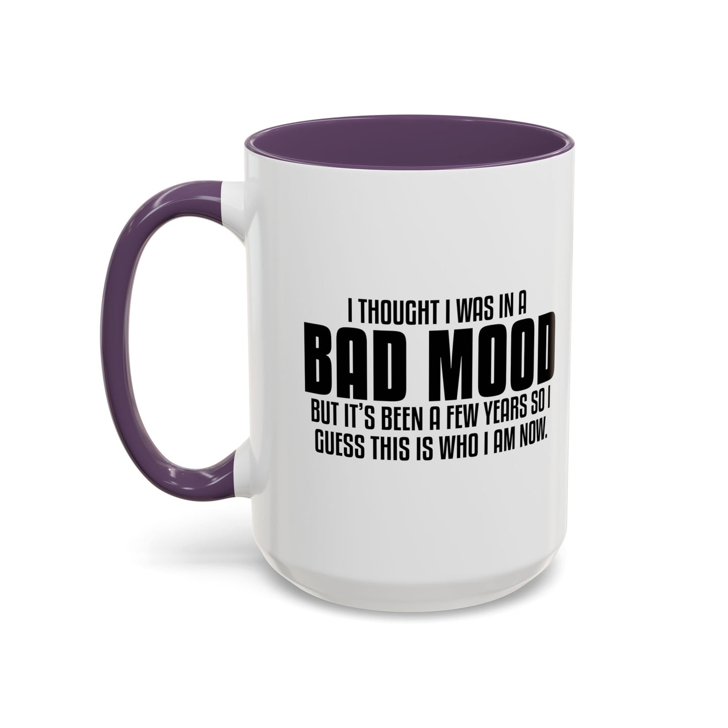 I THOUGHT I WAS IN A BAD MOOD Accent BiColor Funny Sarcastic Mug