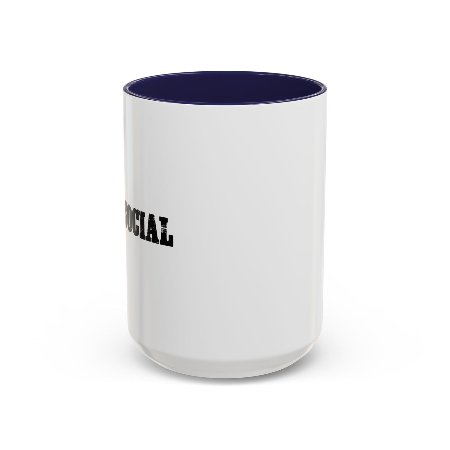 ANTI-SOCIAL Accent BiColor Funny Sarcastic Mug