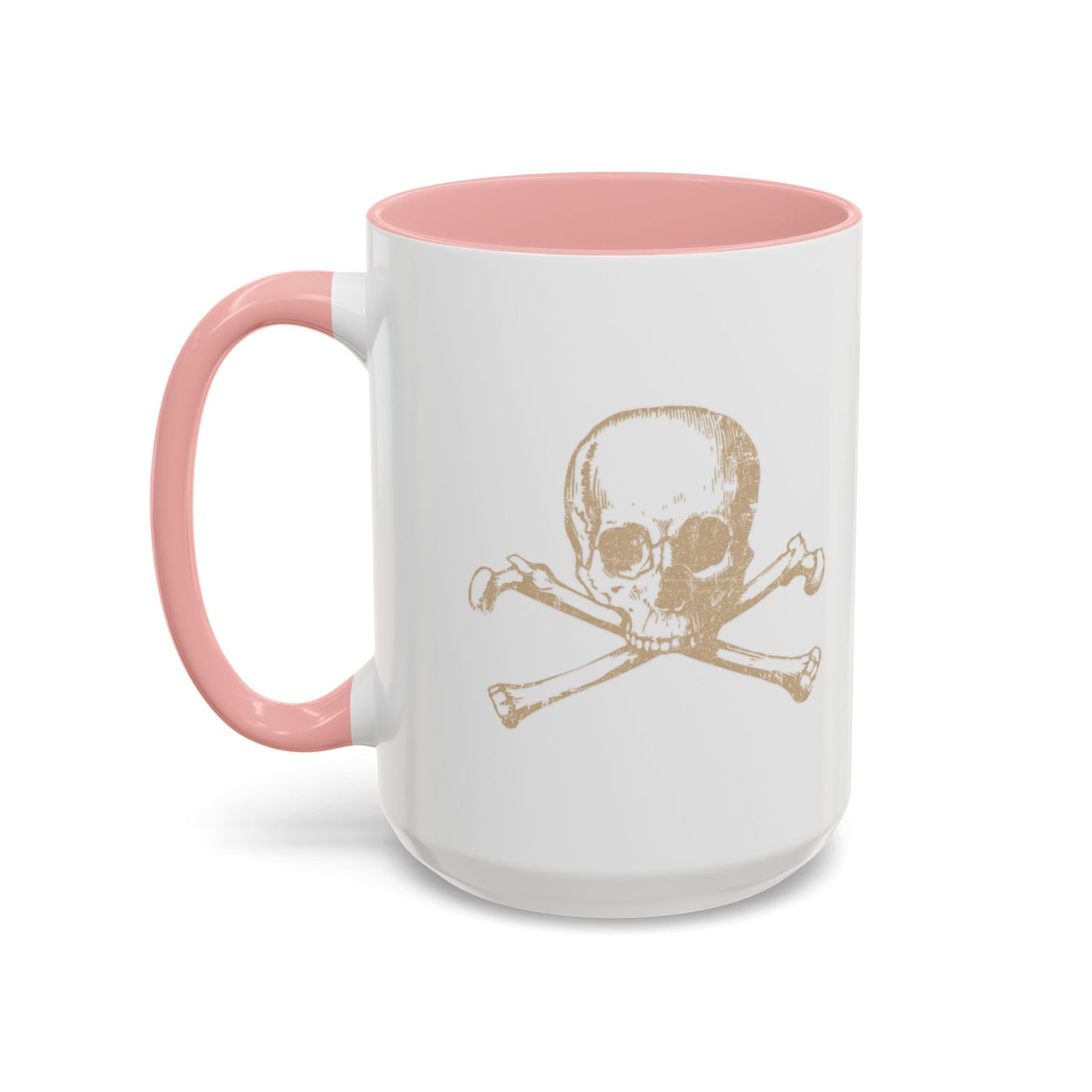 HUMAN SKULL CROSS BONES Accent BiColor Funny Sarcastic Mug