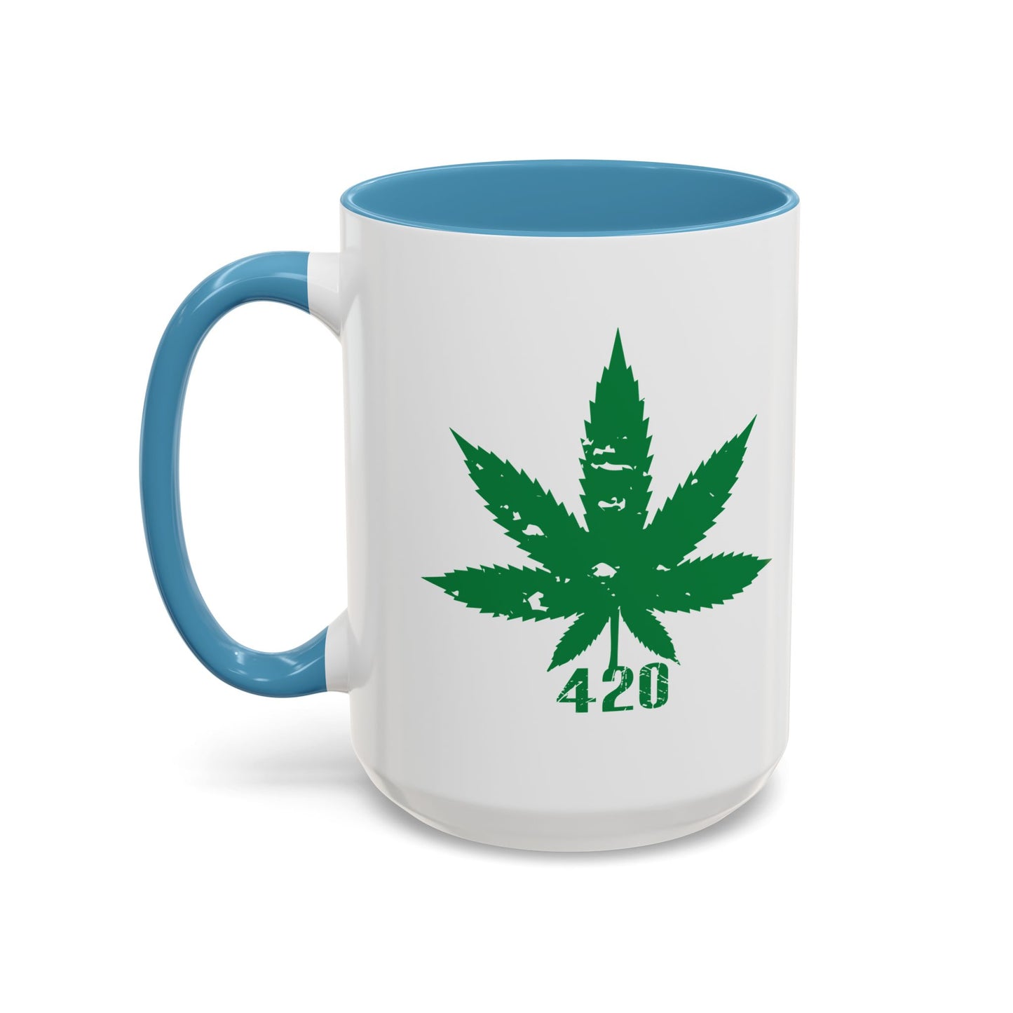 WEED LEAF 420 Accent BiColor Funny Sarcastic Mug