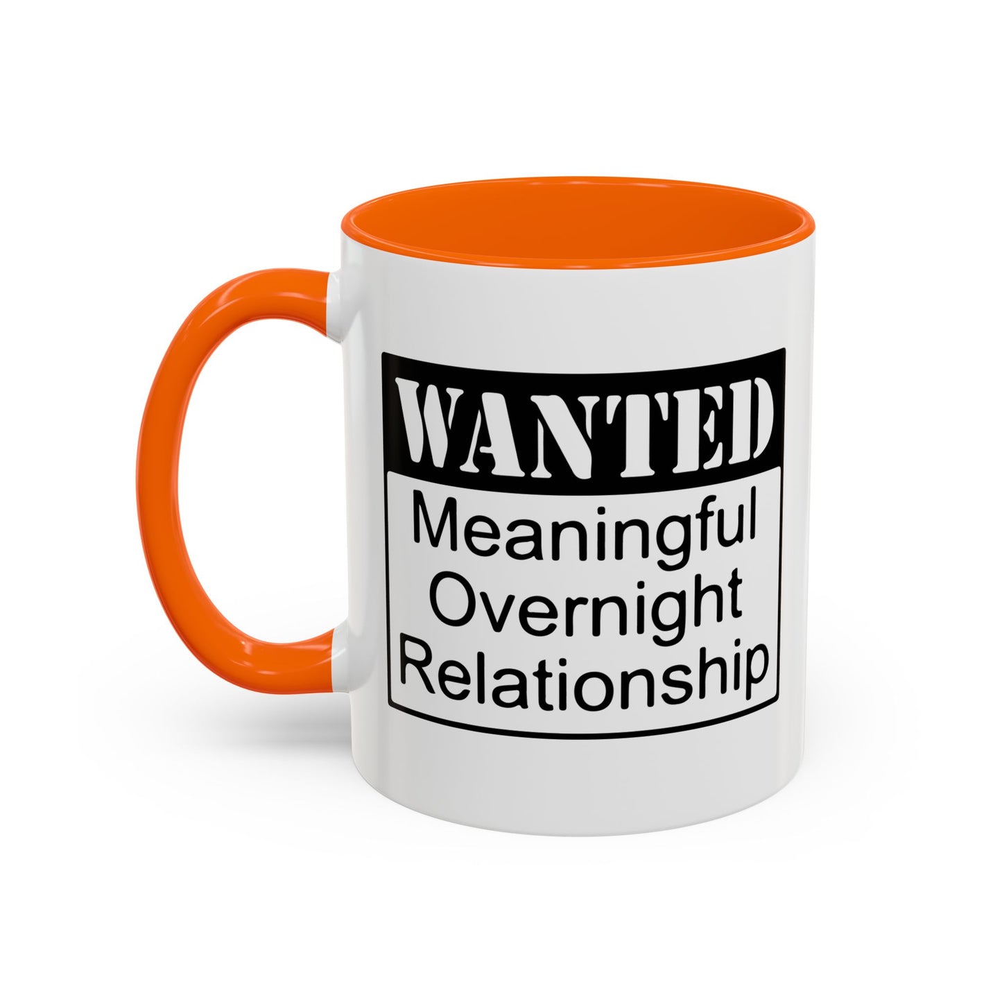 WANTED Accent BiColor Funny Sarcastic Mug