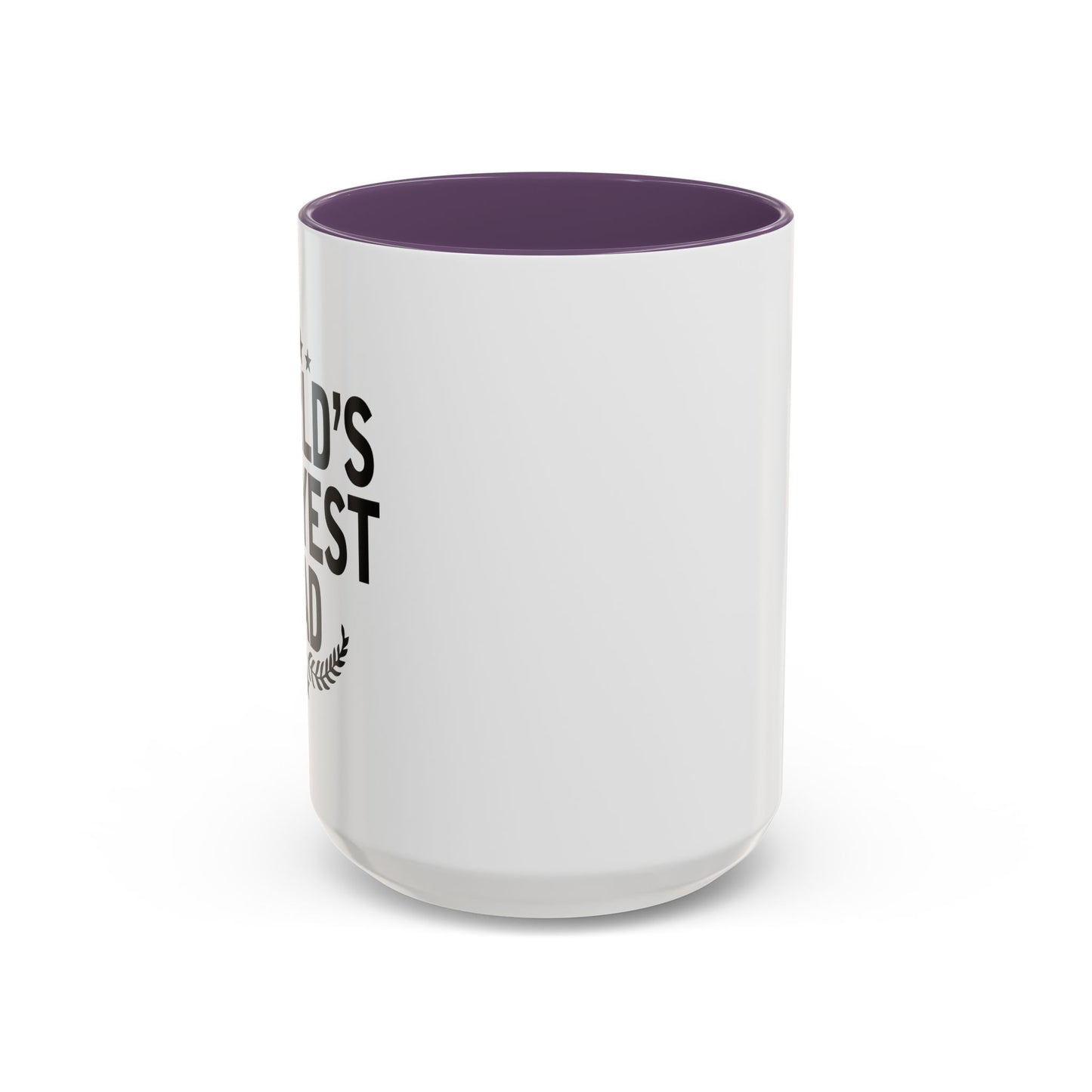 WORLD'S OKAYEST DAD Accent BiColor Funny Sarcastic Mug