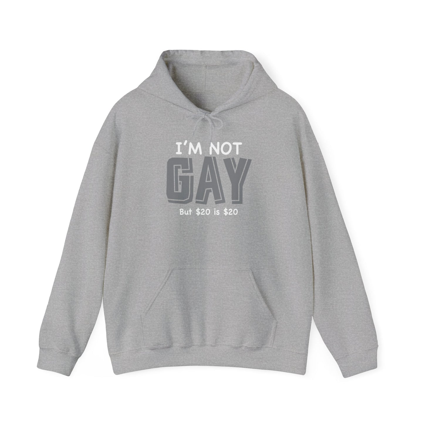 I'M NOT GAY - Premium Unisex Funny Sarcastic Black Hoodie Sweatshirt