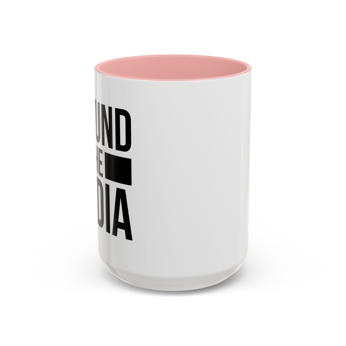 DEFUND THE MEDIA Accent BiColor Funny Sarcastic Mug