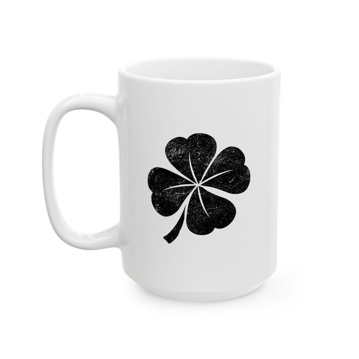 LEAF CLOVER FUNNY SARCASTIC WHITE MUG