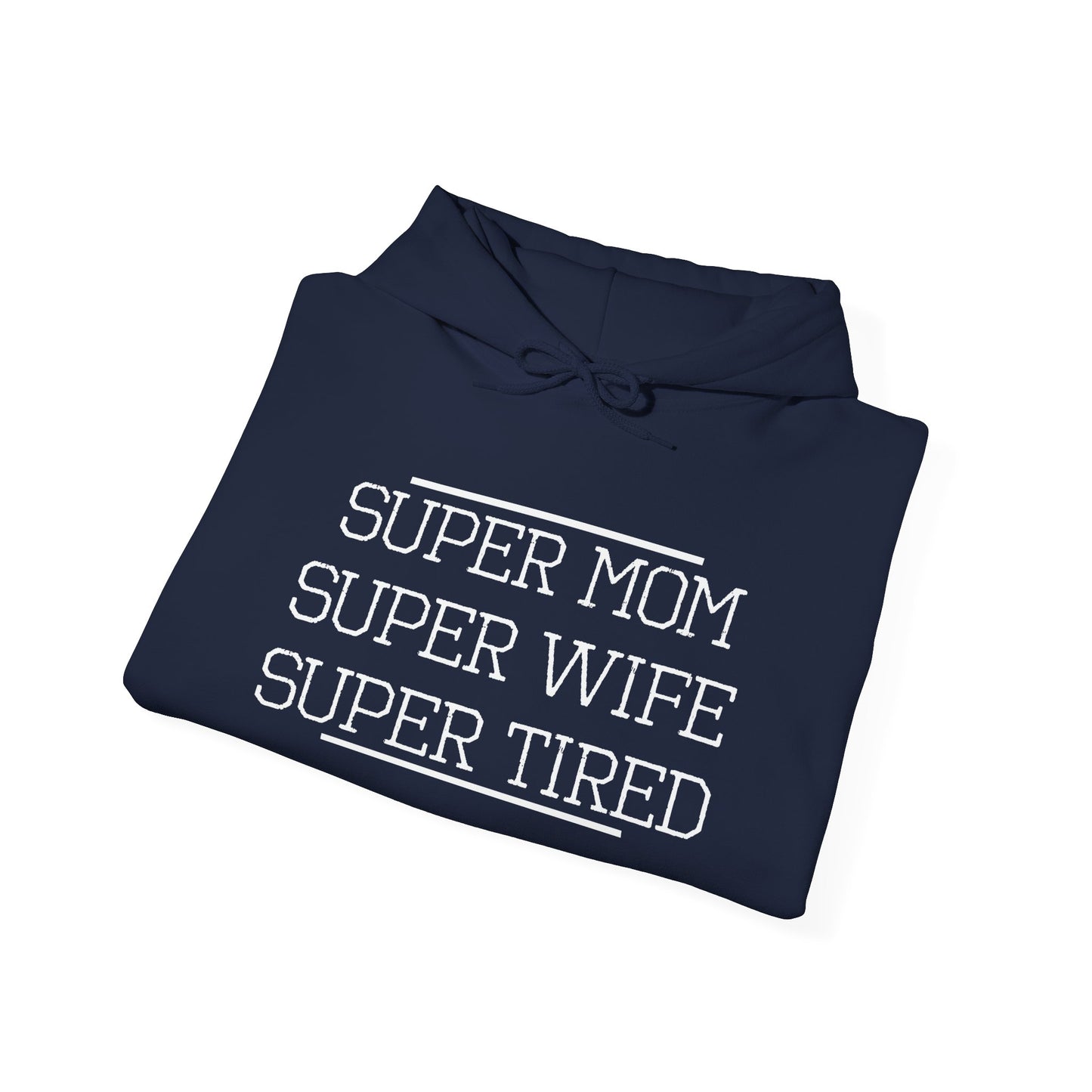 SUPER MOM - Premium Unisex Funny Sarcastic Black Hoodie Sweatshirt