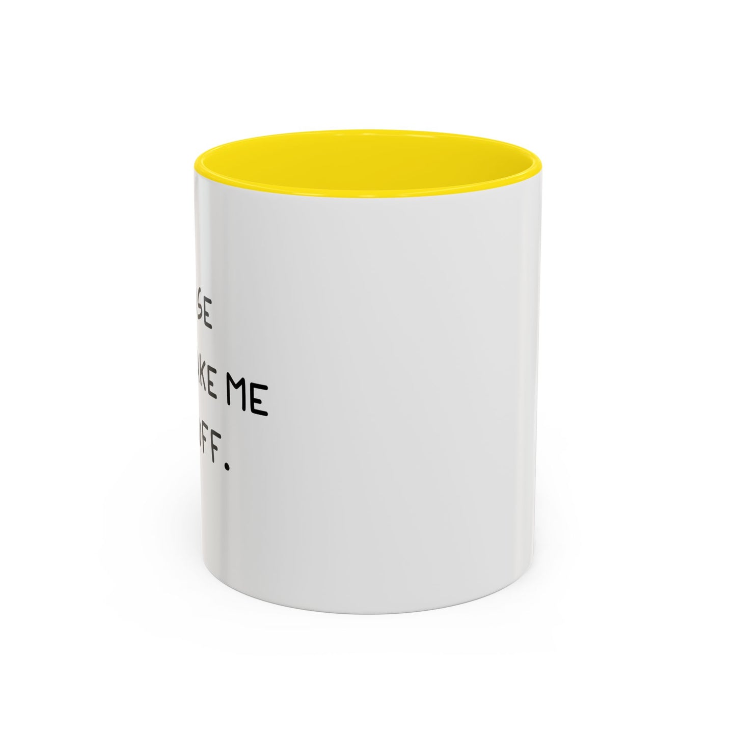 PLEASE DON'T MAKE ME DO STUFF Accent BiColor Funny Sarcastic Mug