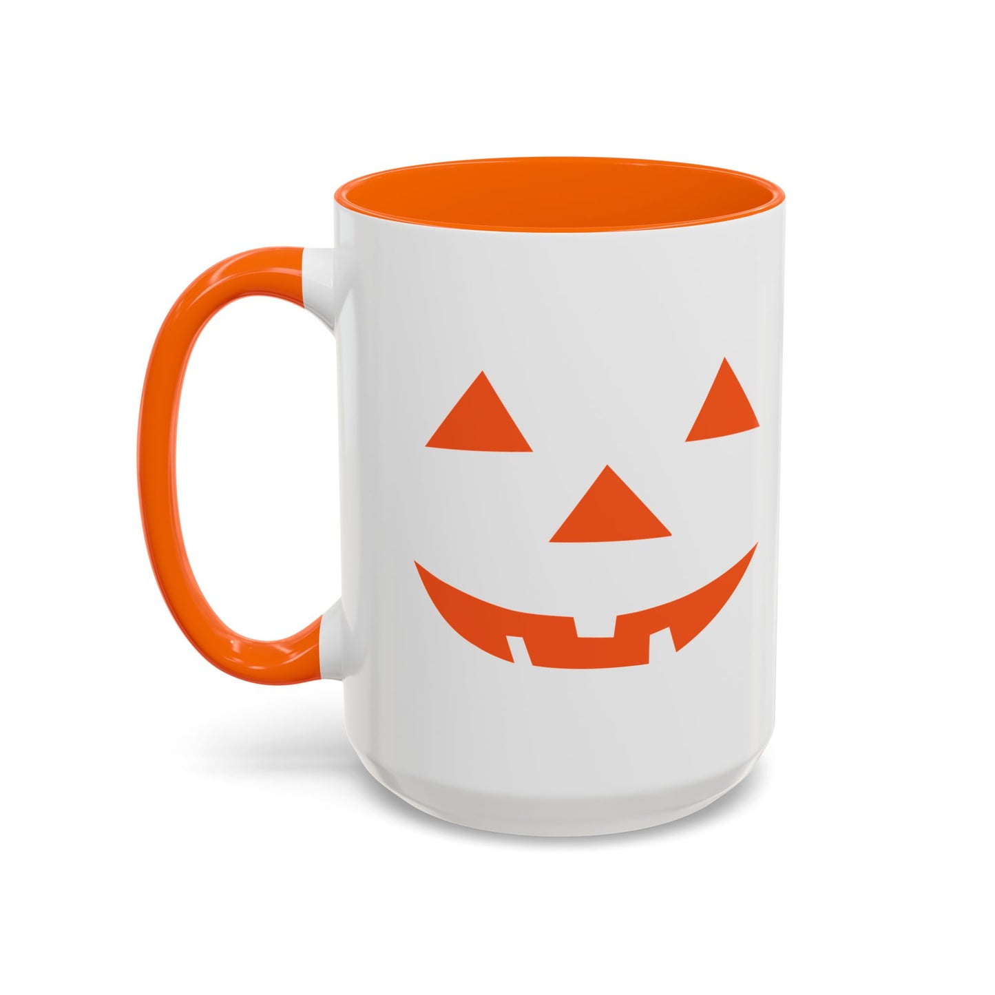 JACK O' LANTERN PUMPKIN HALLOWEEN EVIL SMILE Accent BiColor Funny Sarcastic Mug