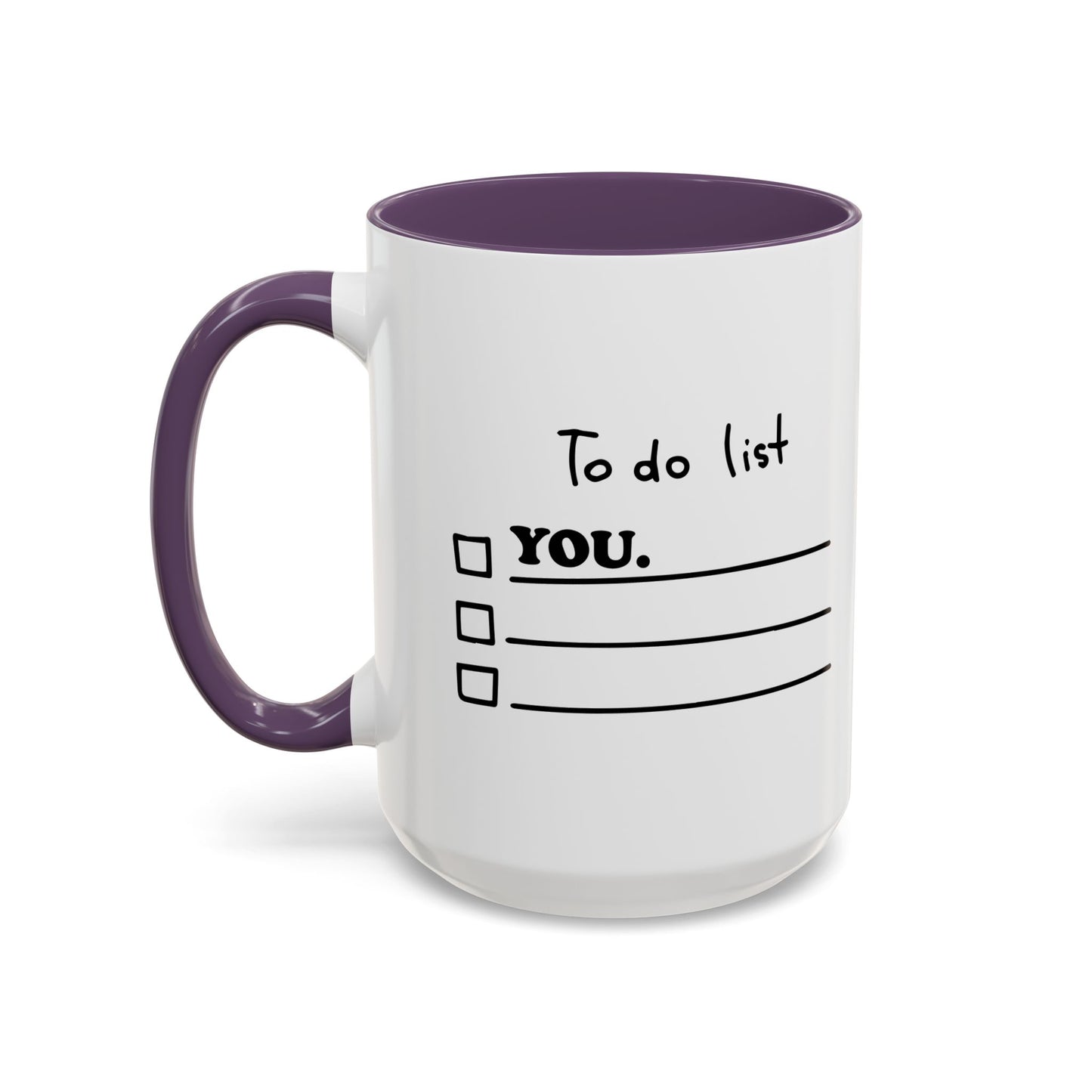 TO DO LIST Accent BiColor Funny Sarcastic Mug