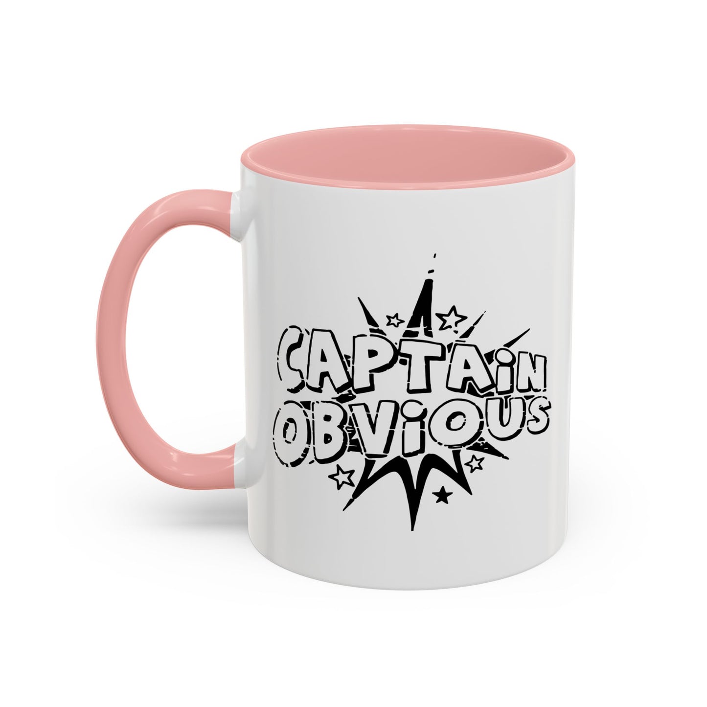 CAPTAIN OBVIOUS Accent BiColor Funny Sarcastic Mug