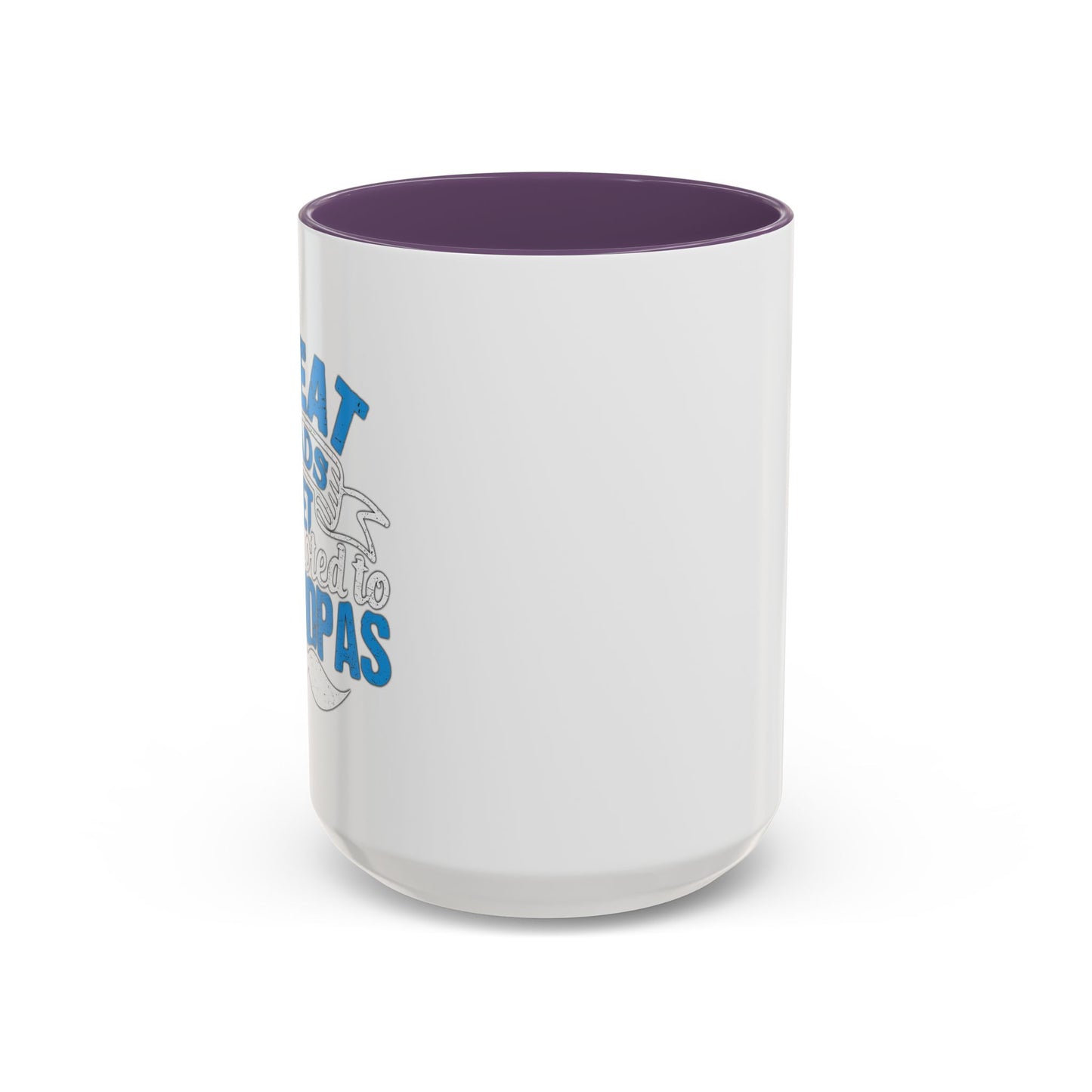 GREAT DADS GET PROMOTED TO GRANDPAS Accent BiColor Funny Sarcastic Mug