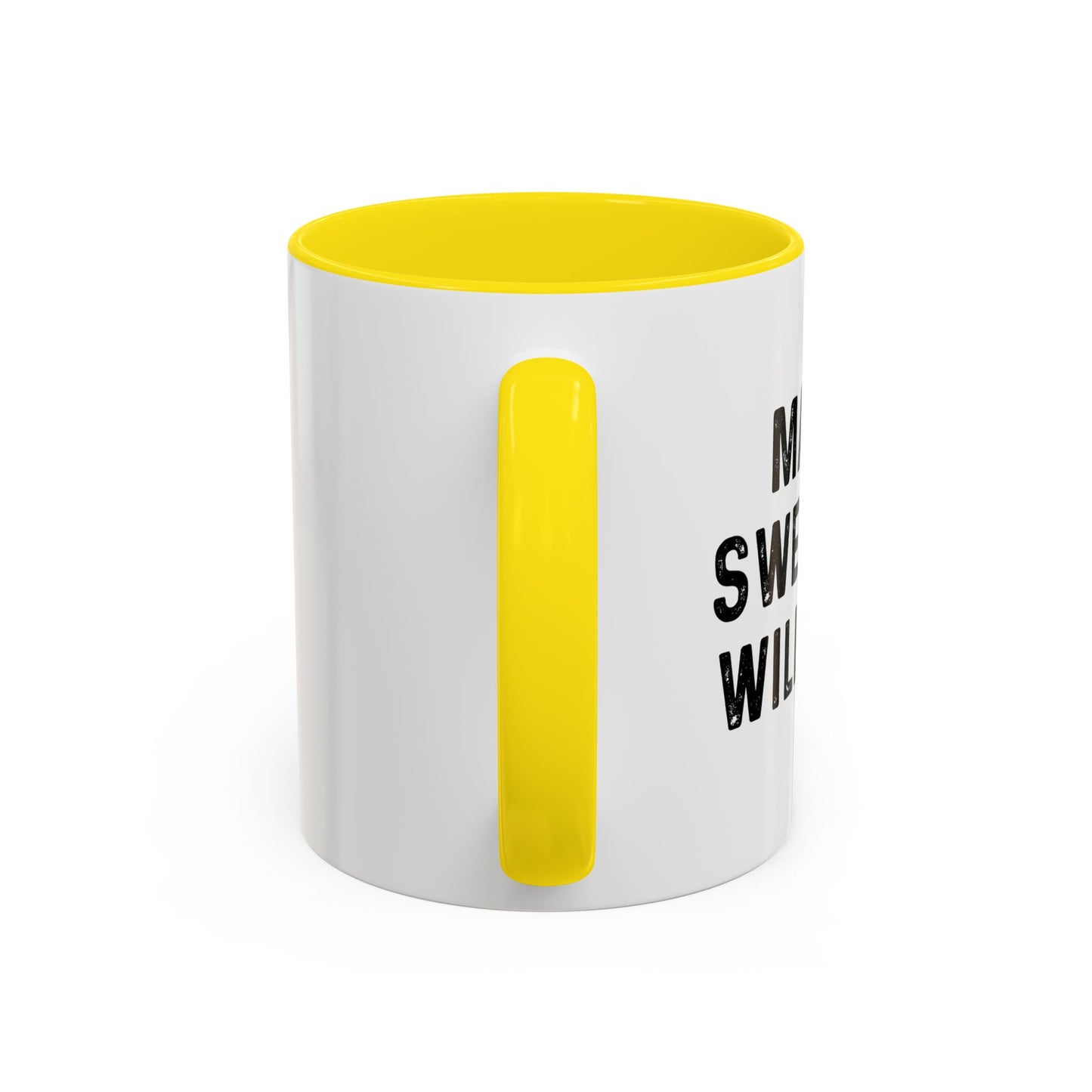 MAYBE SWEARING WILL HELP Accent BiColor Funny Sarcastic Mug