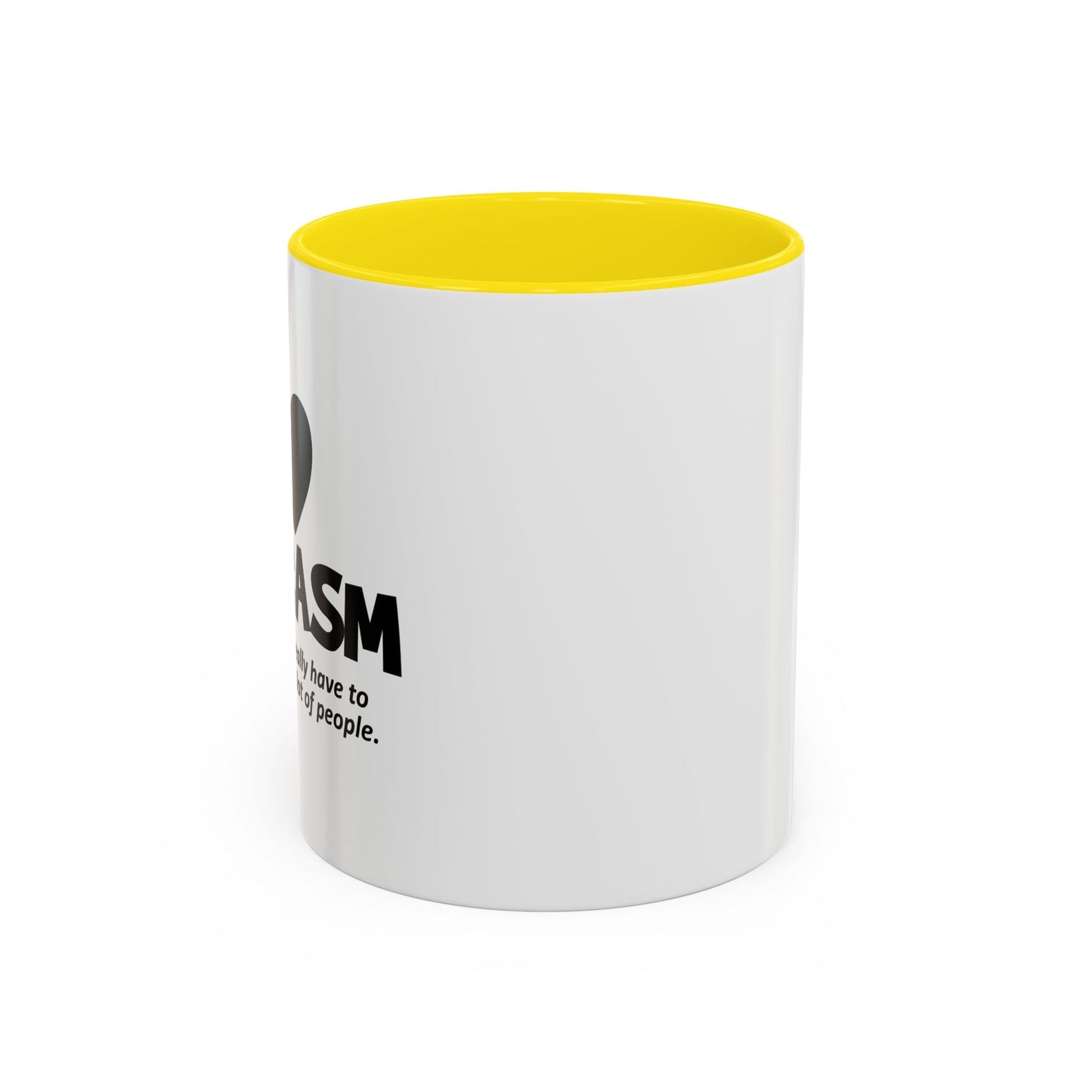 I HEART SARCASM Accent BiColor Funny Sarcastic Mug