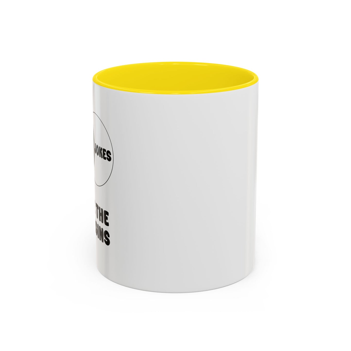 DAD JOKES WHERE THE FUN BEGINS Accent BiColor Funny Sarcastic Mug