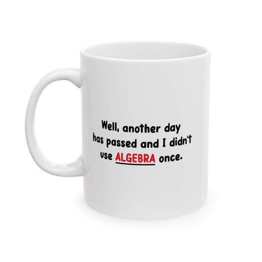 DIDN'T USE ALGEBRA ONCE FUNNY SARCASTIC MUG