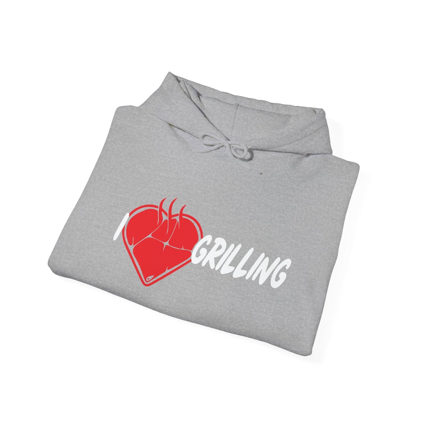 I HEART GRILLING - Premium Unisex Funny Sarcastic Black Hoodie Sweatshirt