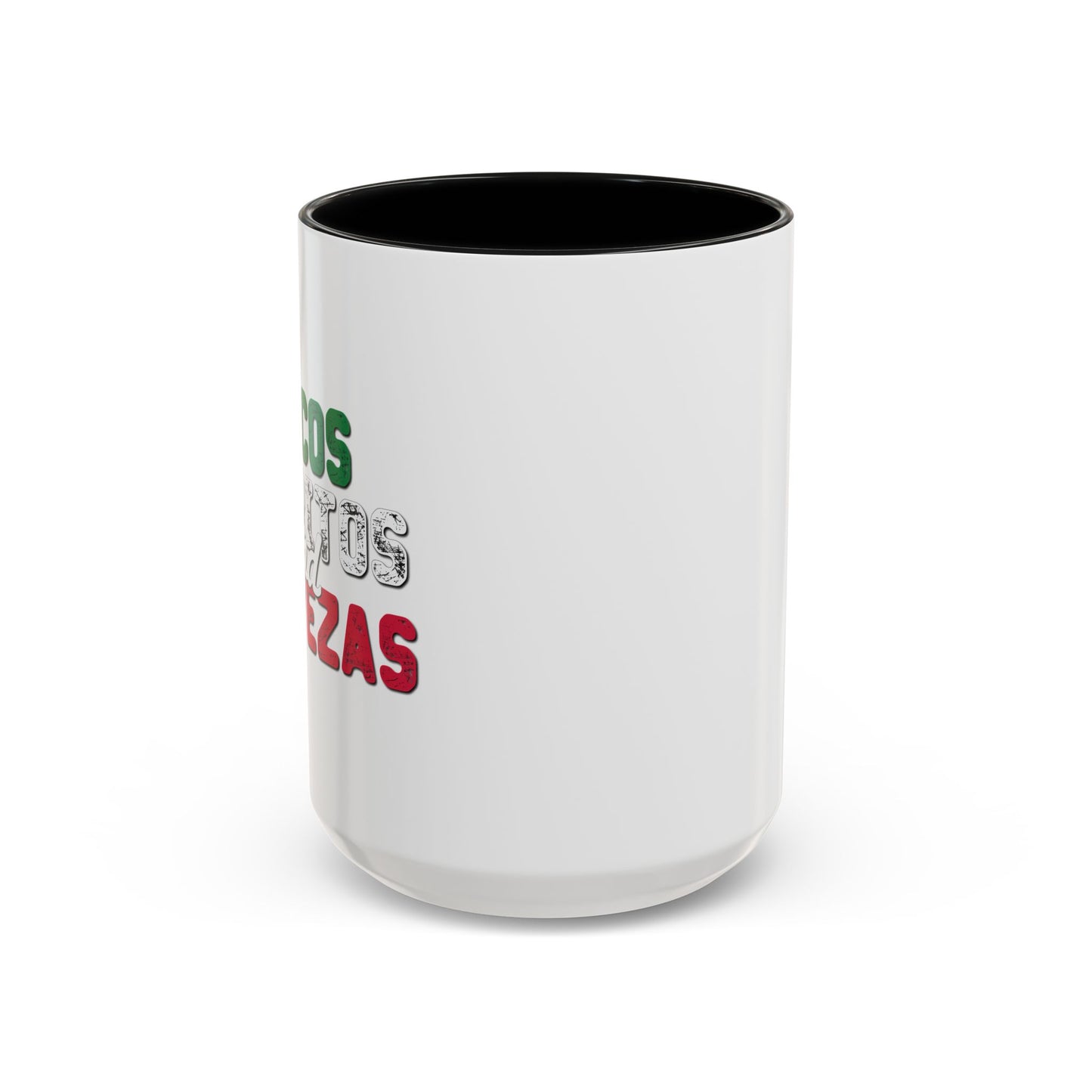 TACOS BURRITOS AND CERVEZAS Accent BiColor Funny Sarcastic Mug