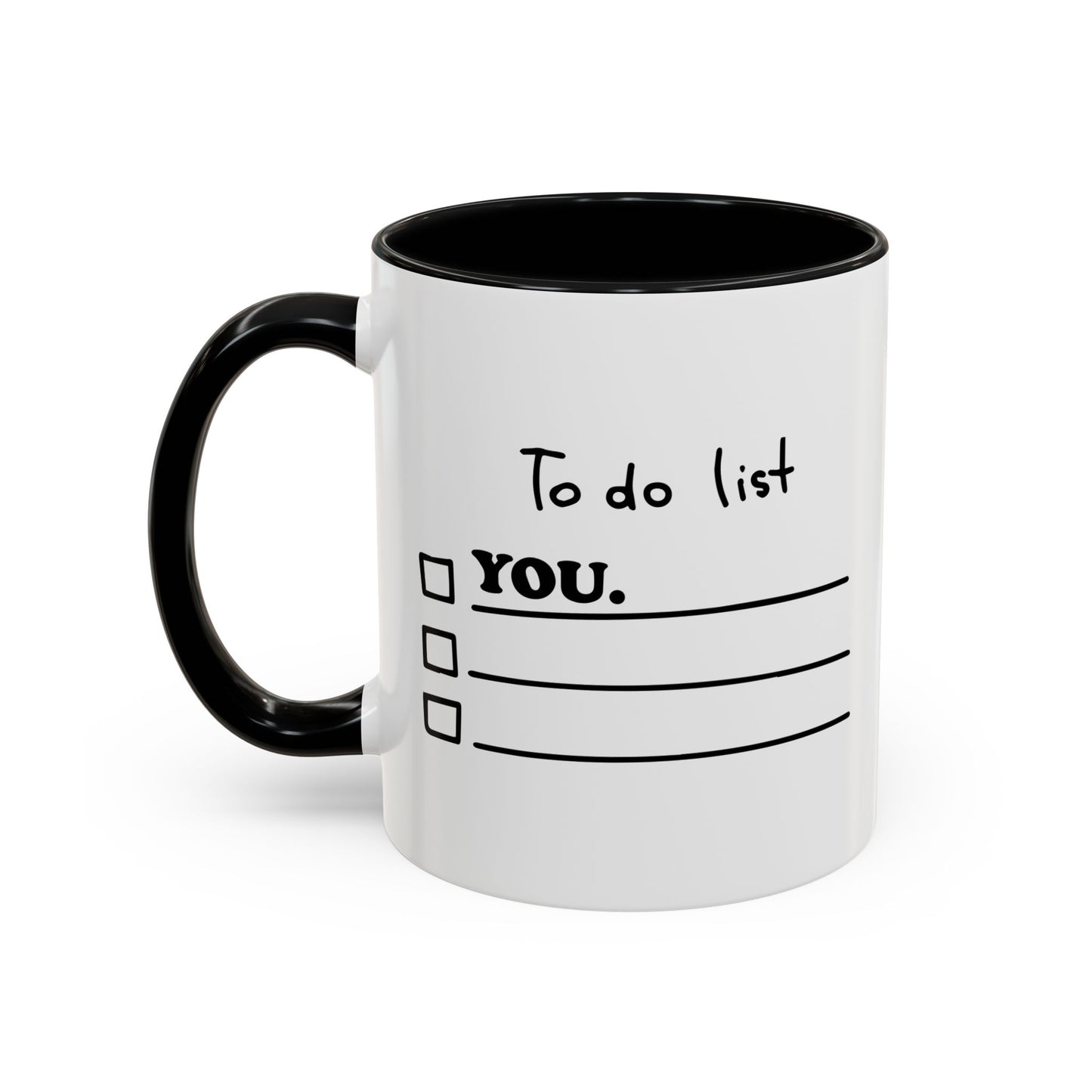 TO DO LIST Accent BiColor Funny Sarcastic Mug