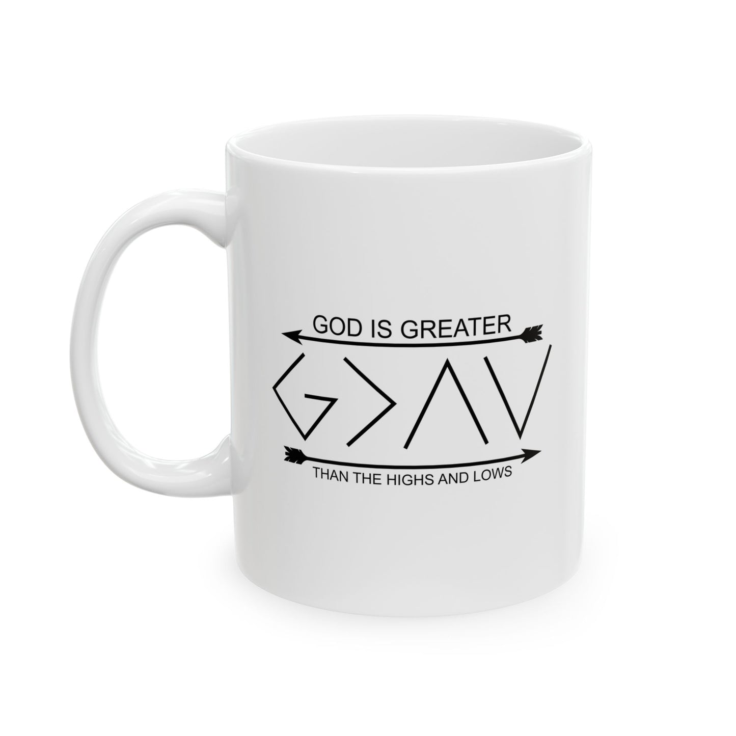 GOD IS GREATER WHITE MUG