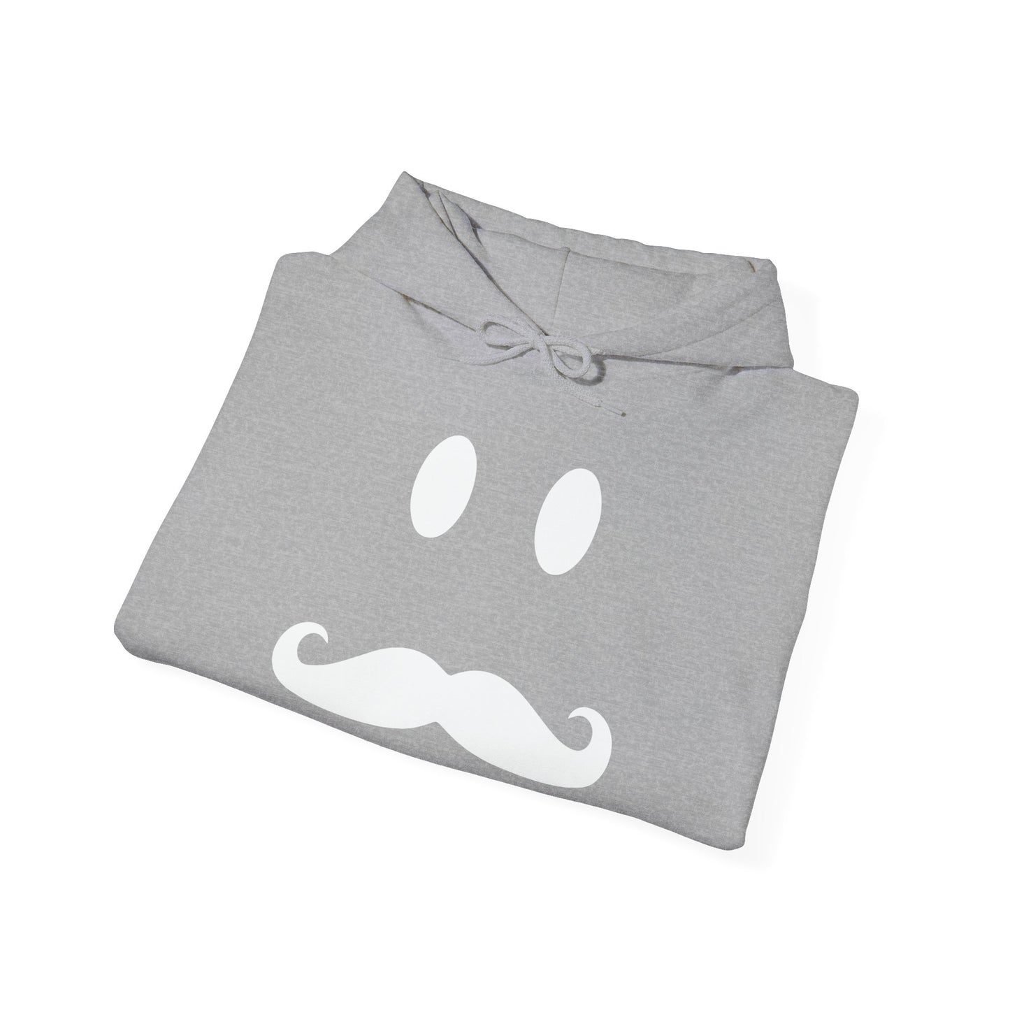 MOUSTACHE SMILE - Premium Unisex Funny Sarcastic Black Hoodie Sweatshirt