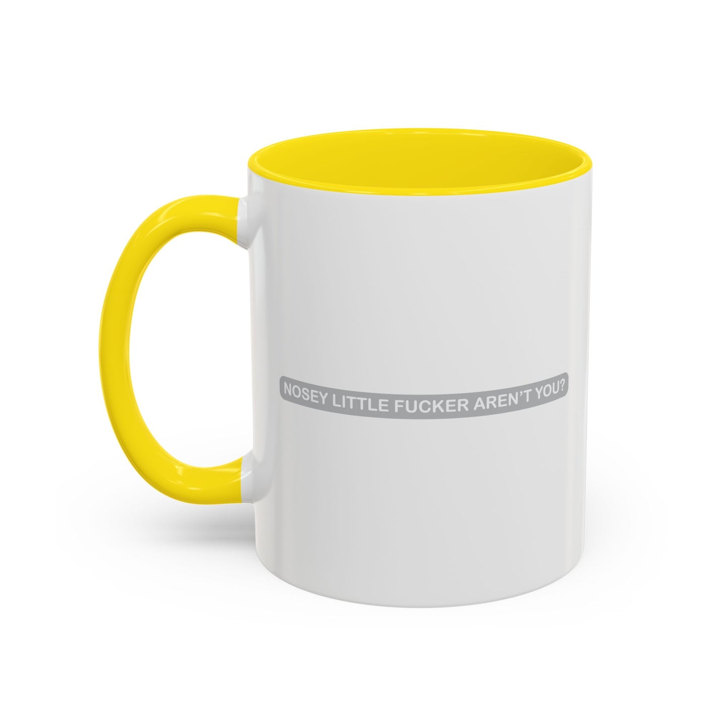 NOSEY LITTLE FUCKER AREN'T YOU? Accent BiColor Funny Sarcastic Mug