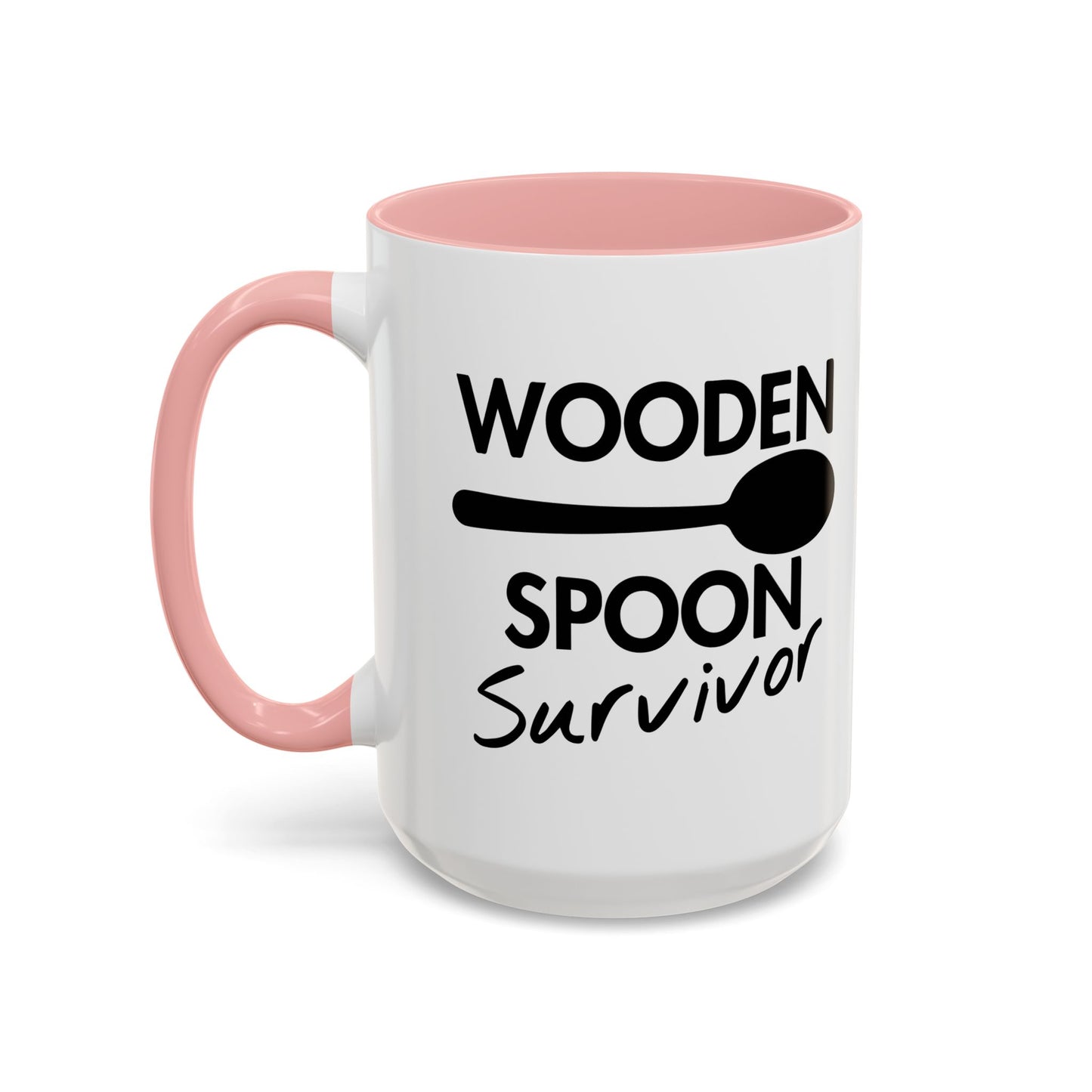 WOODEN SPOON SURVIVOR Accent BiColor Funny Sarcastic Mug