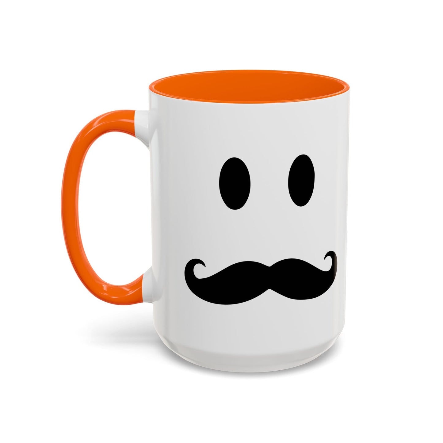 MOUSTACHE SMILE Accent BiColor Funny Sarcastic Mug