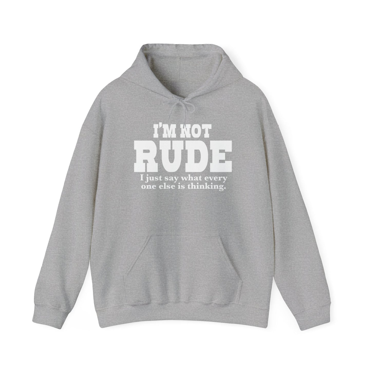 I'M NOT RUDE - Premium Unisex Funny Sarcastic Black Hoodie Sweatshirt