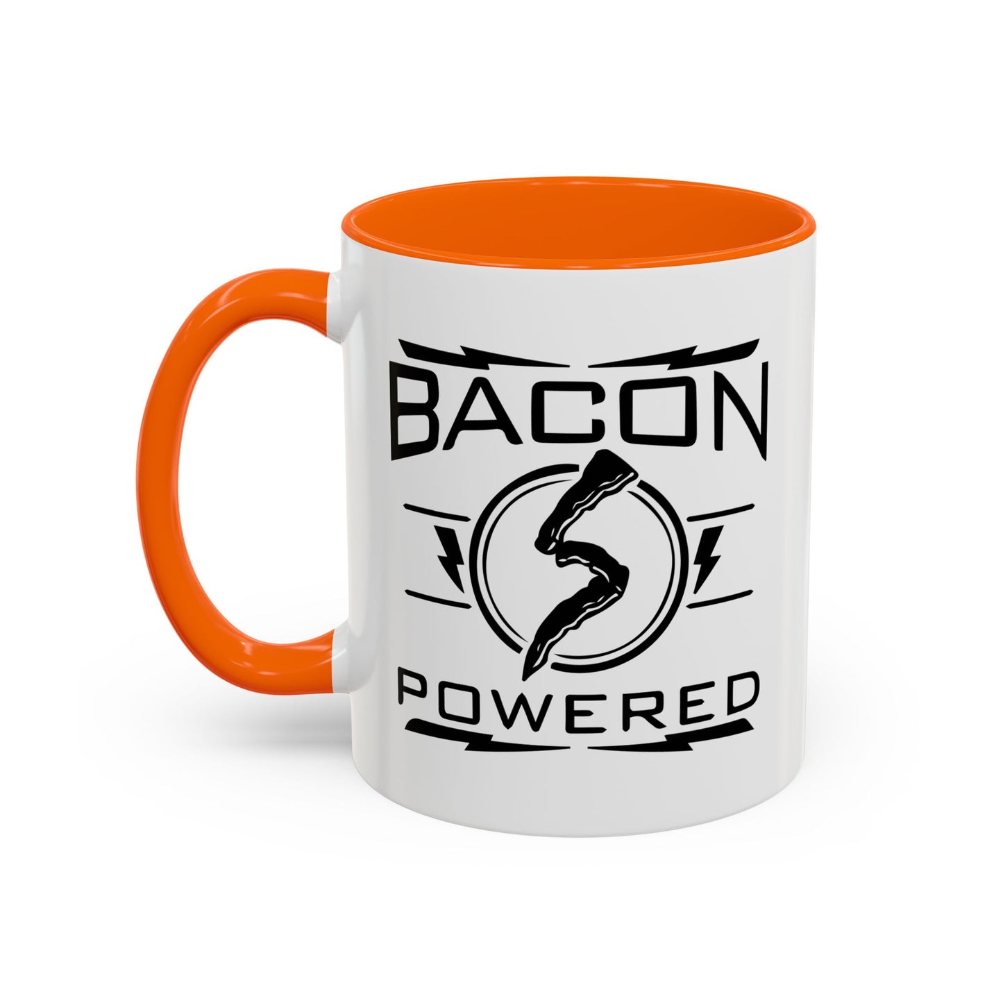 BACON POWERED Accent BiColor Funny Sarcastic Mug