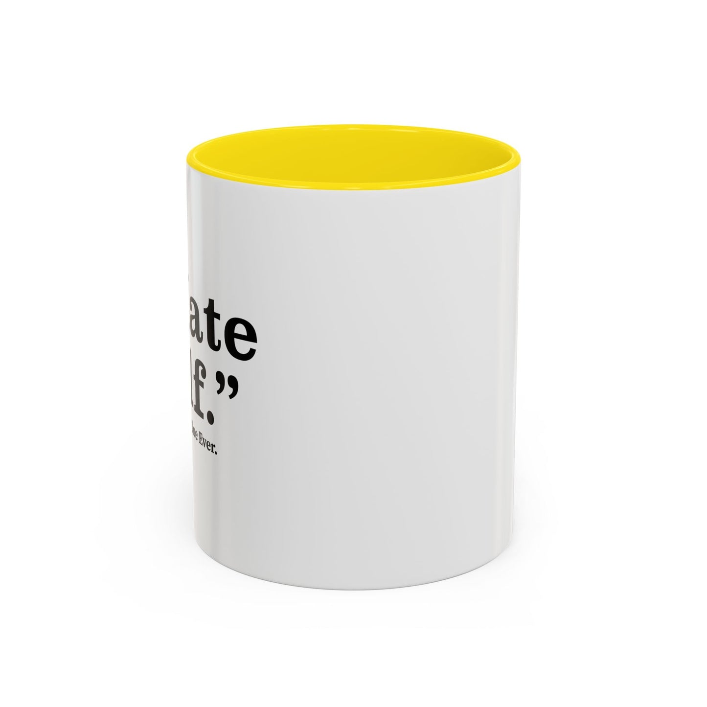 I HATE GOLF Accent BiColor Funny Sarcastic Mug