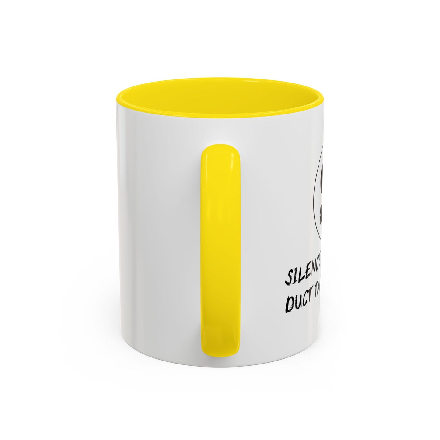 SCILENCE IS GOLDEN. DUCT TAPE IS SILVER Accent BiColor Funny Sarcastic Mug