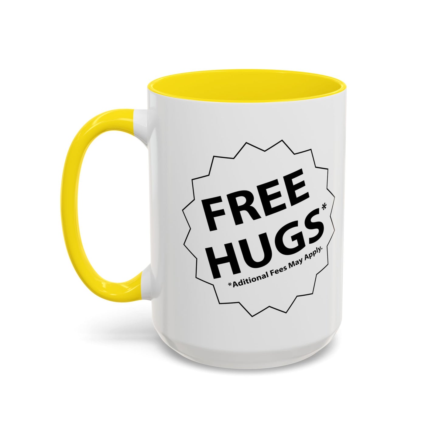 FREE HUGS Accent BiColor Funny Sarcastic Mug