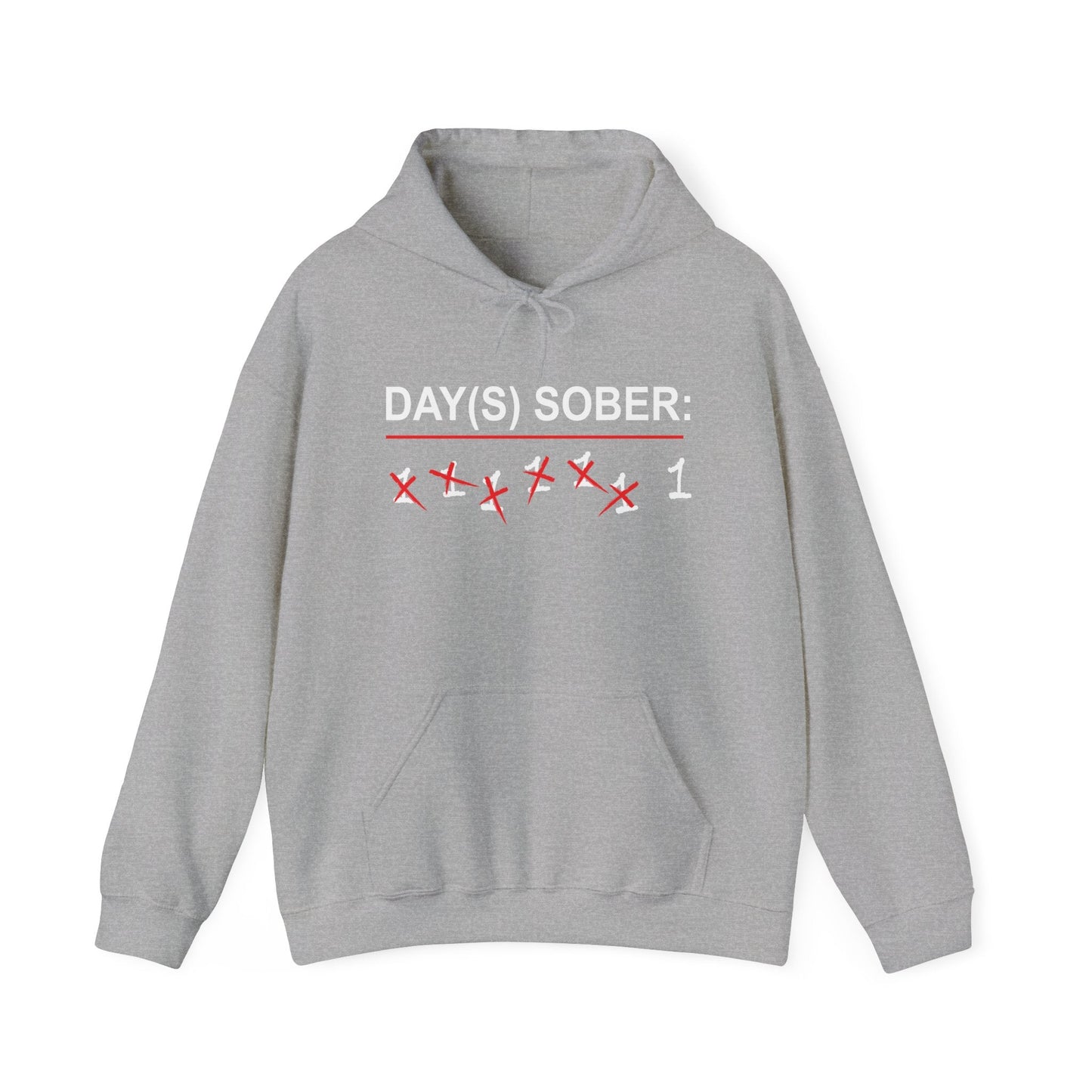 DAY(S) SOBER - Premium Unisex Funny Sarcastic Black Hoodie Sweatshirt