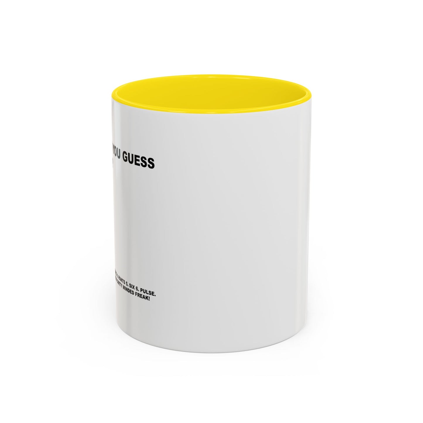 GUESS THESE WORDS Accent BiColor Funny Sarcastic Mug