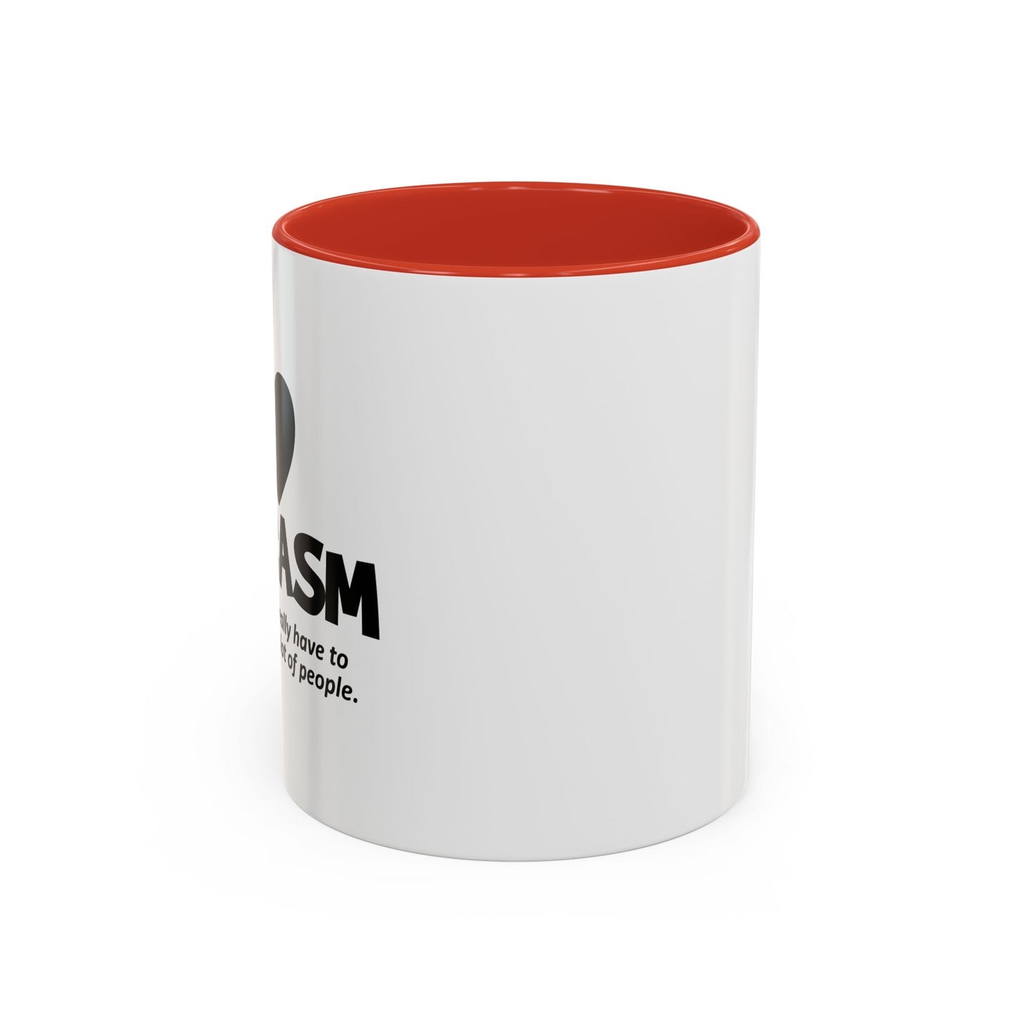 I HEART SARCASM Accent BiColor Funny Sarcastic Mug